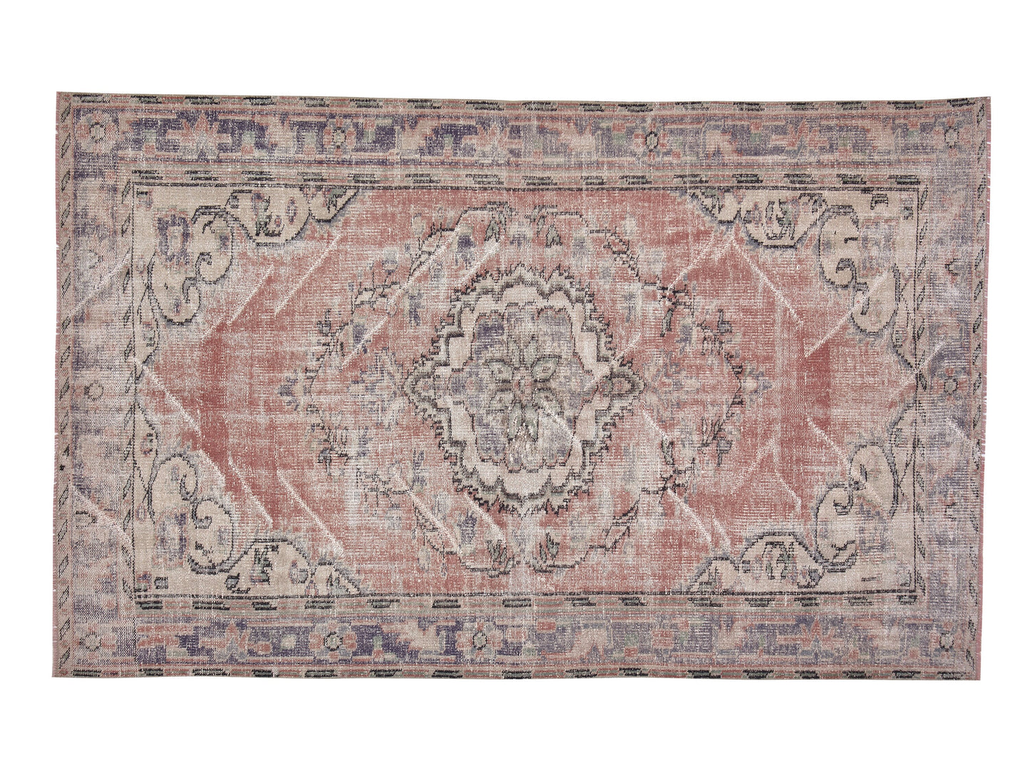 Turkish Vintage Oushak Rug, Handmade Area Rug, Neutral Floor Rug, Office Rug, Anatolia Rug, Carpet Rug, Turkish Carpet, Rug 5x8, 12066