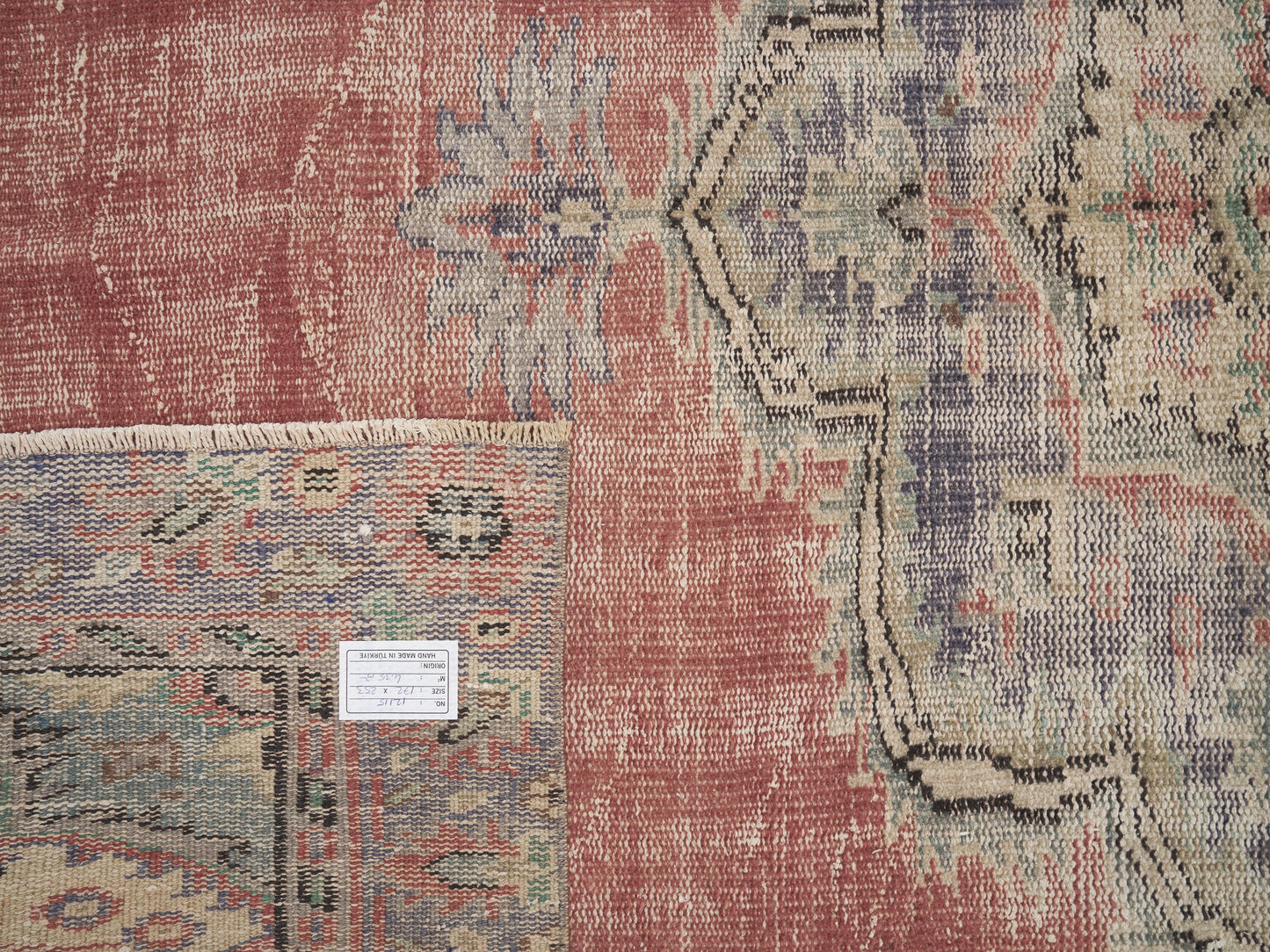 Vintage Handmade Area Rug, Turkish Oushak Antique Rug, Neutral Faded Rug, Living Room Rug, Turkey Rug, Bohemian Rug, Rug 6x8, 12115