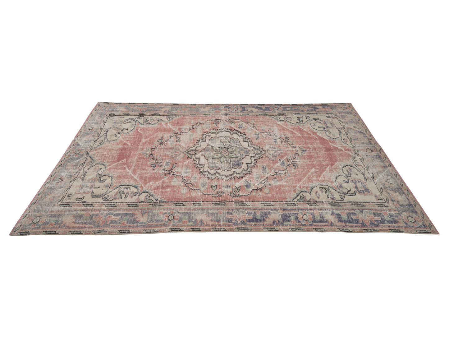Turkish Vintage Oushak Rug, Handmade Area Rug, Neutral Floor Rug, Office Rug, Anatolia Rug, Carpet Rug, Turkish Carpet, Rug 5x8, 12066