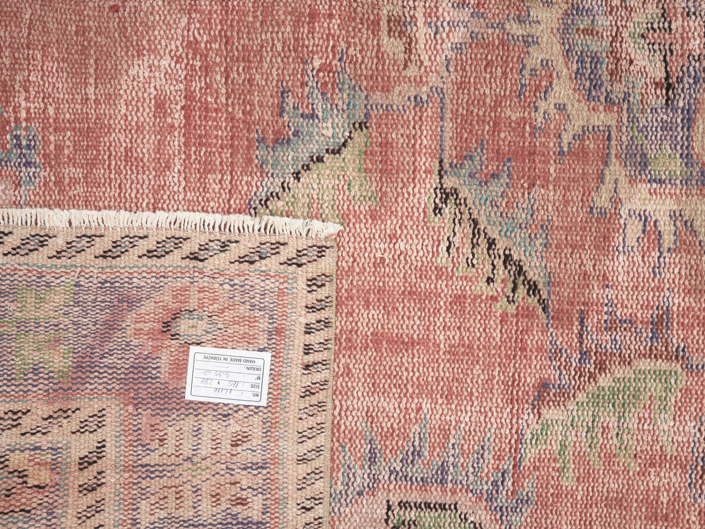 Handmade Area Rug, Turkish Vintage Rug, Oushak Eclectic Rug, Neutral Faded Rug, Kid Room Rug, Anatolia Rug, Bohemian Rug, Rug 5x9, 12116