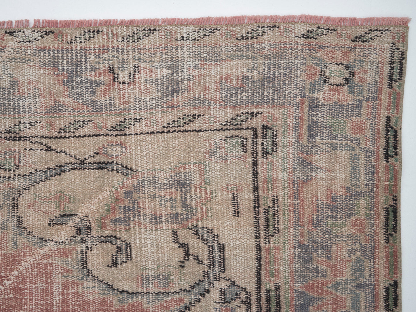 Turkish Vintage Oushak Rug, Handmade Area Rug, Neutral Floor Rug, Office Rug, Anatolia Rug, Carpet Rug, Turkish Carpet, Rug 5x8, 12066