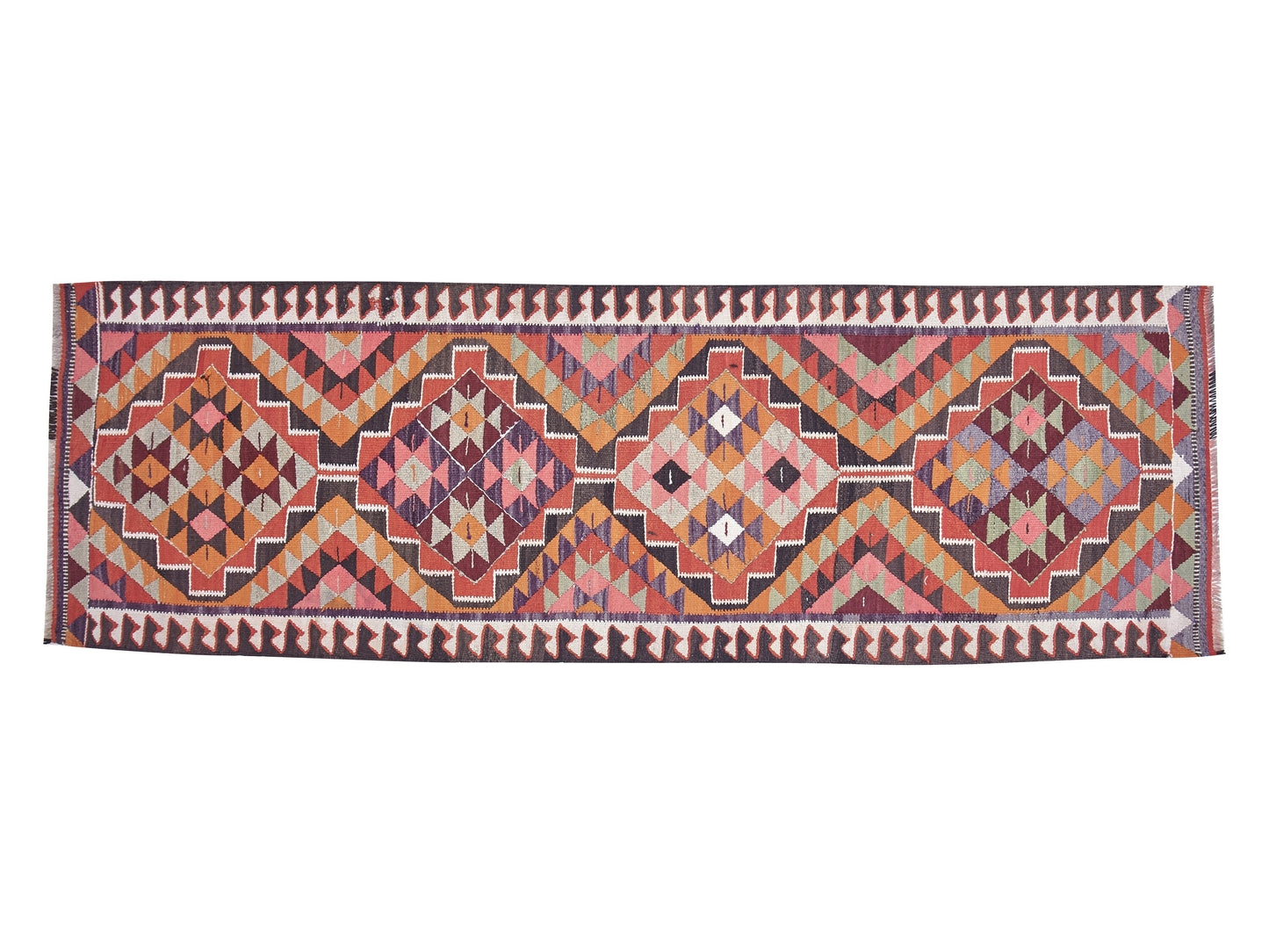 Vintage Runner, Ouhsak Runner, Handmade Runner Rug, Turkish Runner, Entryway Rug, Anatolia Rug, Kilim Runner Rug, Runner Rug 3x11, 11284