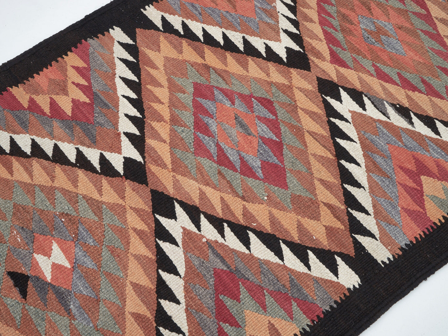 Turkish Handmade Runner Rug, Vintage Antique Runner Rug, Oushak Eclectic Runner Rug, Anatolia Rug, Runner Rug 3x10, Hallway Runner, 11283
