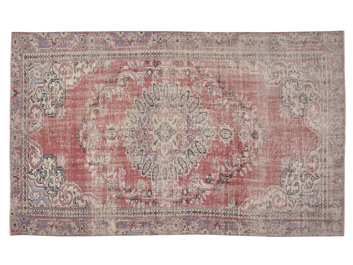 Turkish Area Rug, Vintage Handmade Rug, Oushak Eclectic Rug, Living Room Rug, Anatolia Rug, Bohemian Rug, Turkey Rug, Rug 5x9, 12138