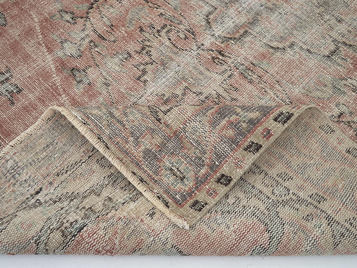 Oushak Area Rug, Vintage Handmade Rug, Turkish Antique Rug, Neutral Floor Rug, Living Room Rug, Turkey Rug, Vintage Carpet, Rug 5x8, 12141