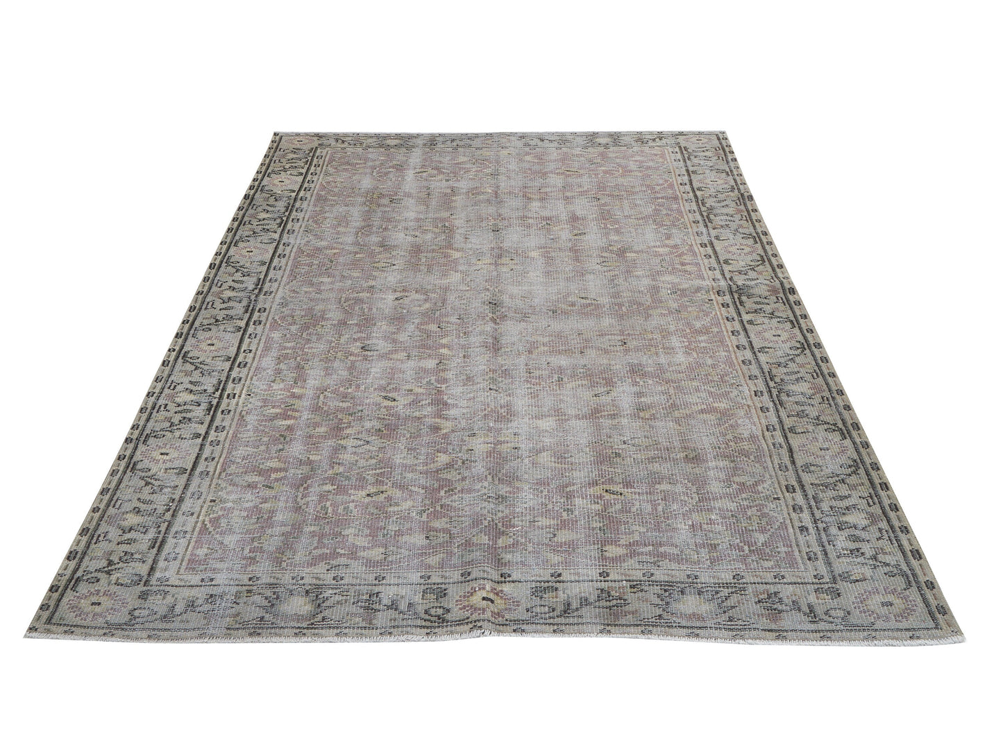 Rug 5x8, Oushak Rug, Area Rug, Vintage Rug, Handmade Rug, Turkish Rug, Neutral Faded Rug, Scandinavian Rug, Gray Rug, Rug 5x8, 11536