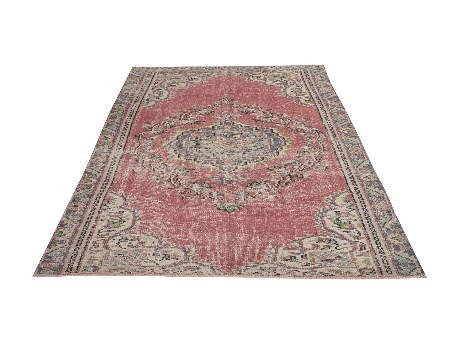 Turkish Vintage Rug, Oushak Handmade Rug, Area Eclectic Rug, Anatolia Rug, Bohemian Rug, Living Room Rug, Turkish Carpet, Rug 5x8, 12038