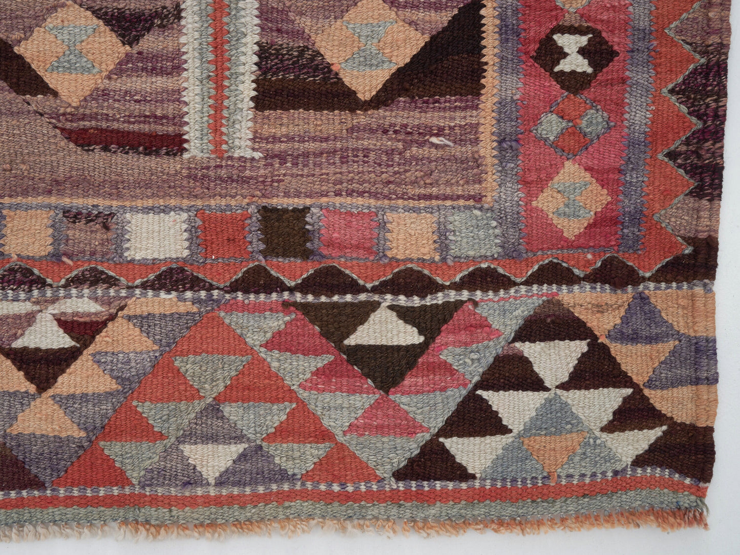 Handmade Antique Runner Rug, Turkish Vintage Runner Rug, Oushak Eclectic Runner Rug, Kilim Runner Rug, Bohemian Rug, Runner Rug 3x12, 11353