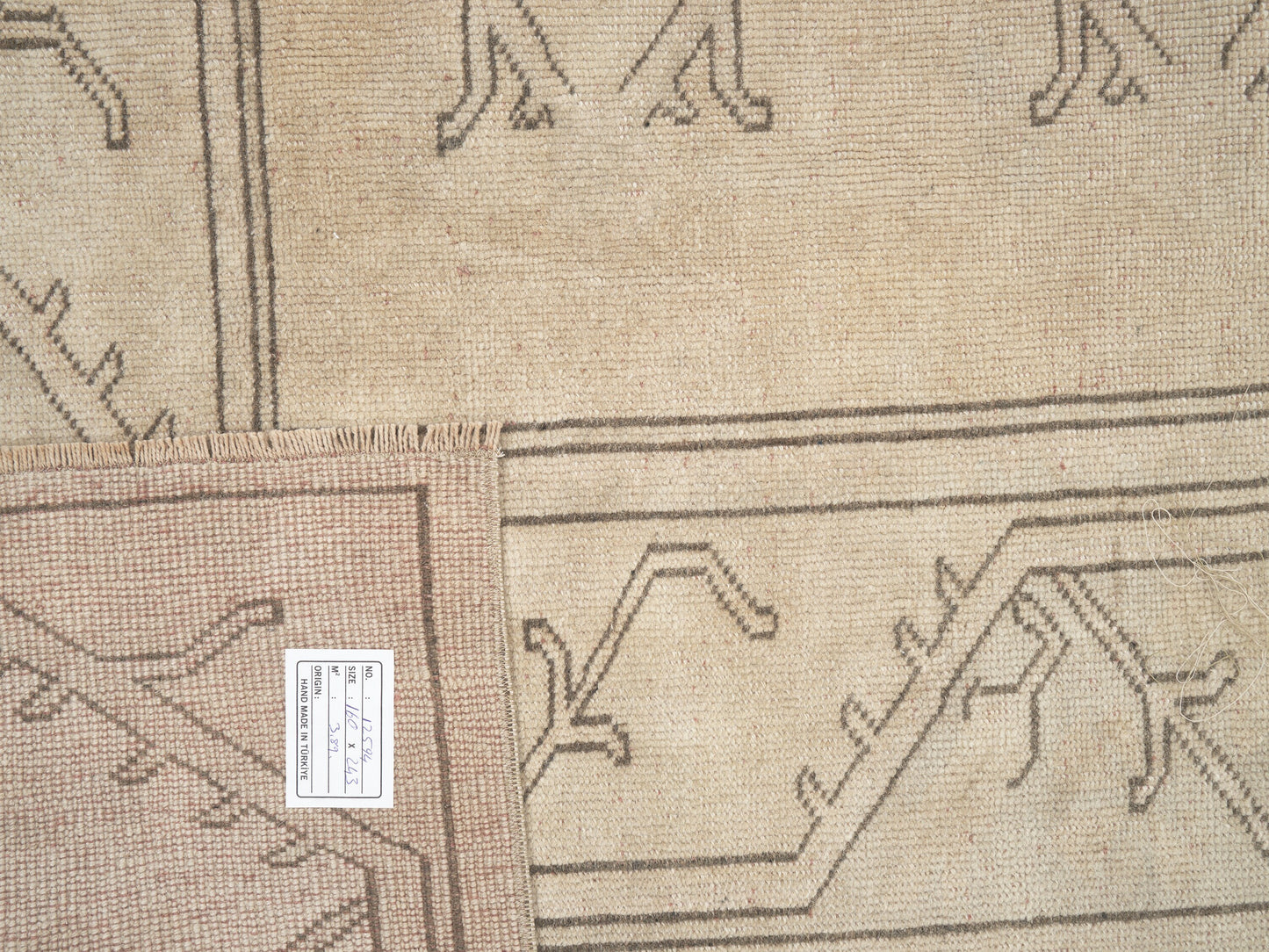 Turkish Handmade Rug, Vintage Oushak Rug, Area Antique Rug, Neutral Floor Rug, Scandinavian Rug, Turkey Rug, Living Room Rug, Rug 5x8, 12594