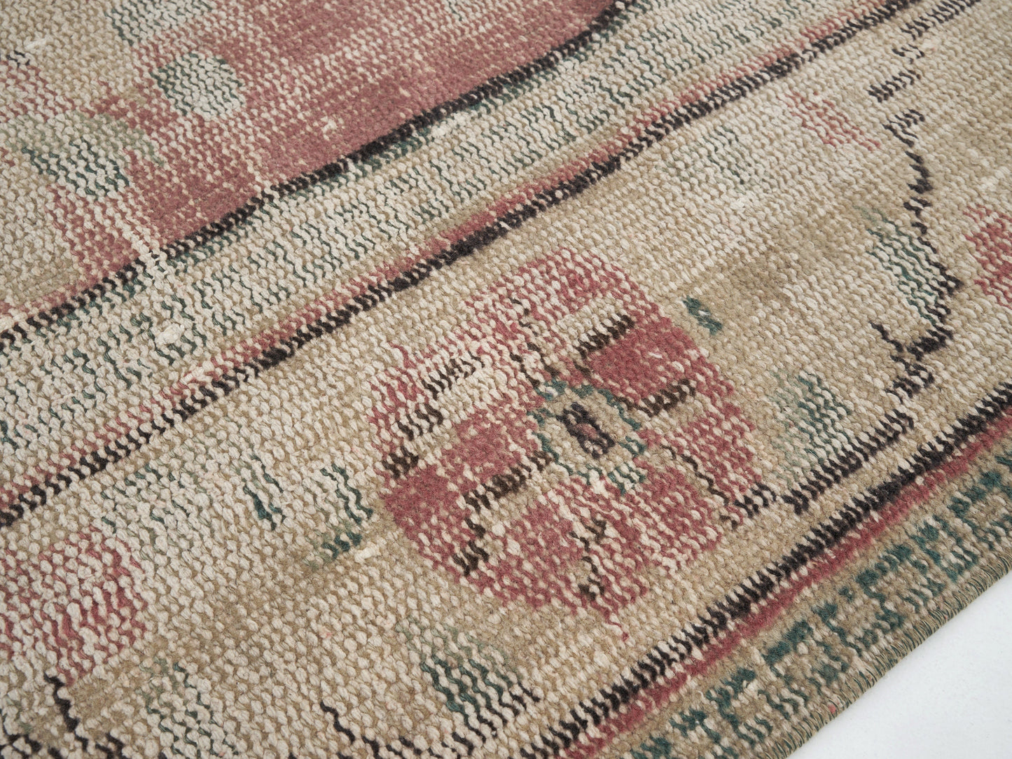 Handmade Area Rug, Vintage Oushak Rug, Turkish Eclectic Rug, Neutral Floor Rug, Kid Room Rug, Bohemian Rug, Turkey Rug, Rug 6x8, 12110