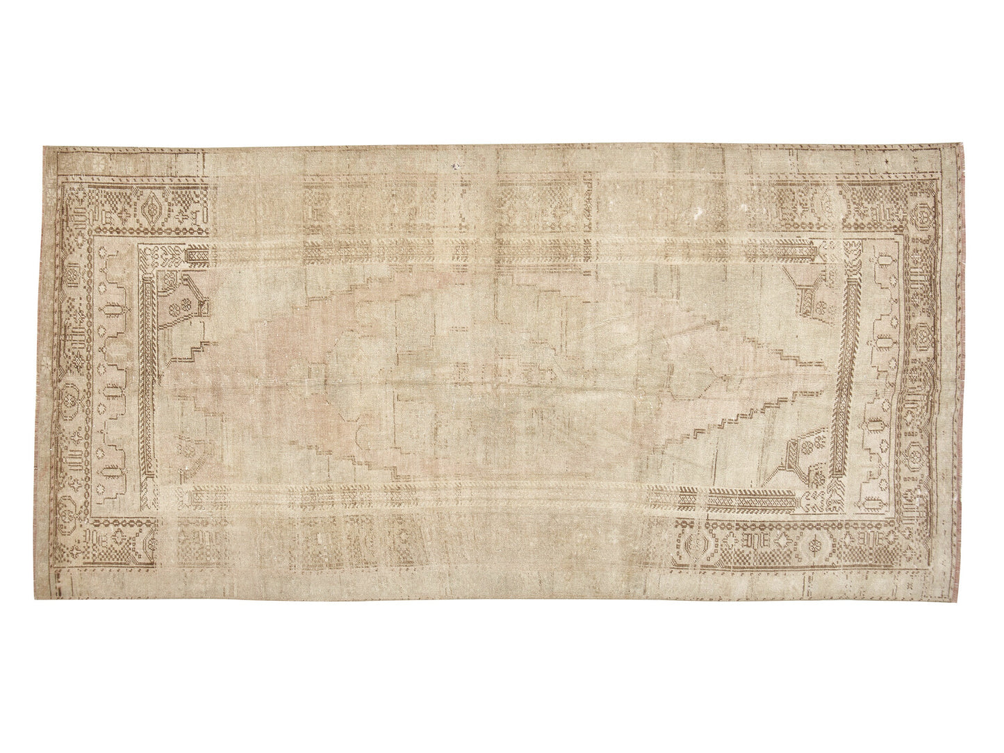 Scandinavian Rug, Turkish Rug 4x9, Oushak Handmade Antique Rug, Vintage Area Muted Rug, Living Room Rug, Turkey Rug, Vintage Carpet, 11543