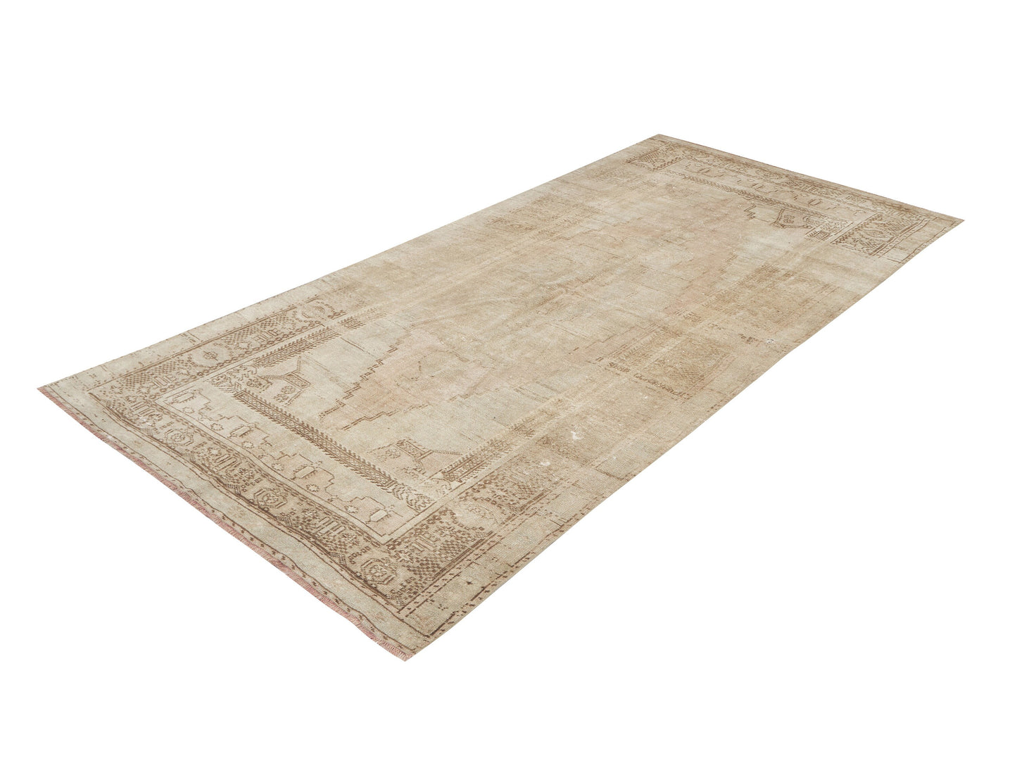 Scandinavian Rug, Turkish Rug 4x9, Oushak Handmade Antique Rug, Vintage Area Muted Rug, Living Room Rug, Turkey Rug, Vintage Carpet, 11543