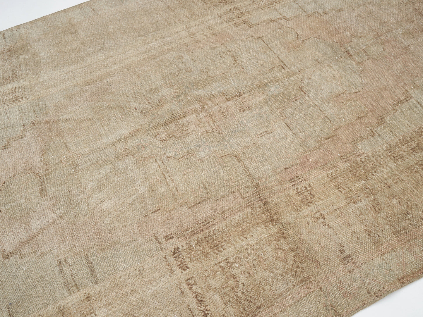 Scandinavian Rug, Turkish Rug 4x9, Oushak Handmade Antique Rug, Vintage Area Muted Rug, Living Room Rug, Turkey Rug, Vintage Carpet, 11543