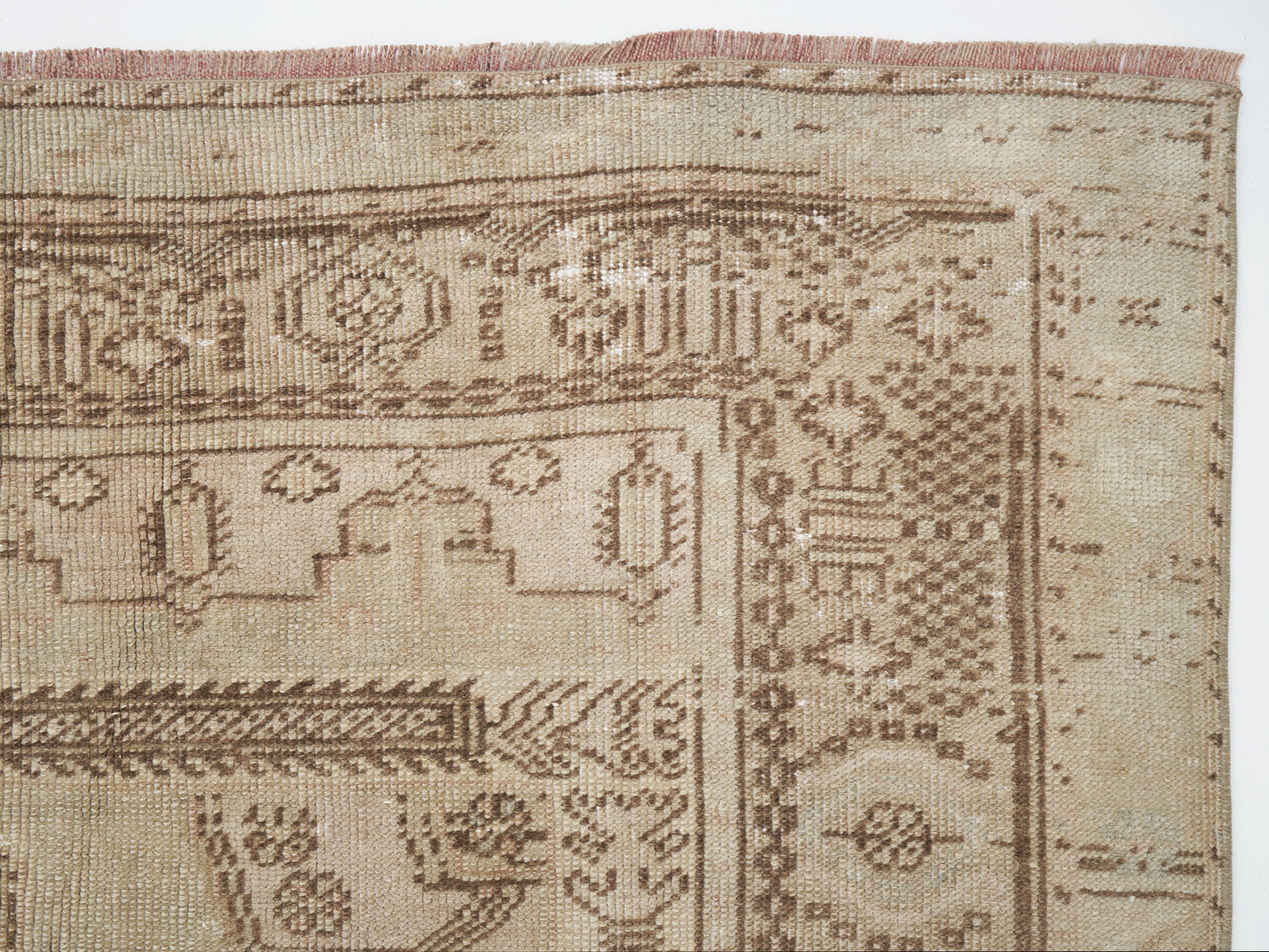 Scandinavian Rug, Turkish Rug 4x9, Oushak Handmade Antique Rug, Vintage Area Muted Rug, Living Room Rug, Turkey Rug, Vintage Carpet, 11543