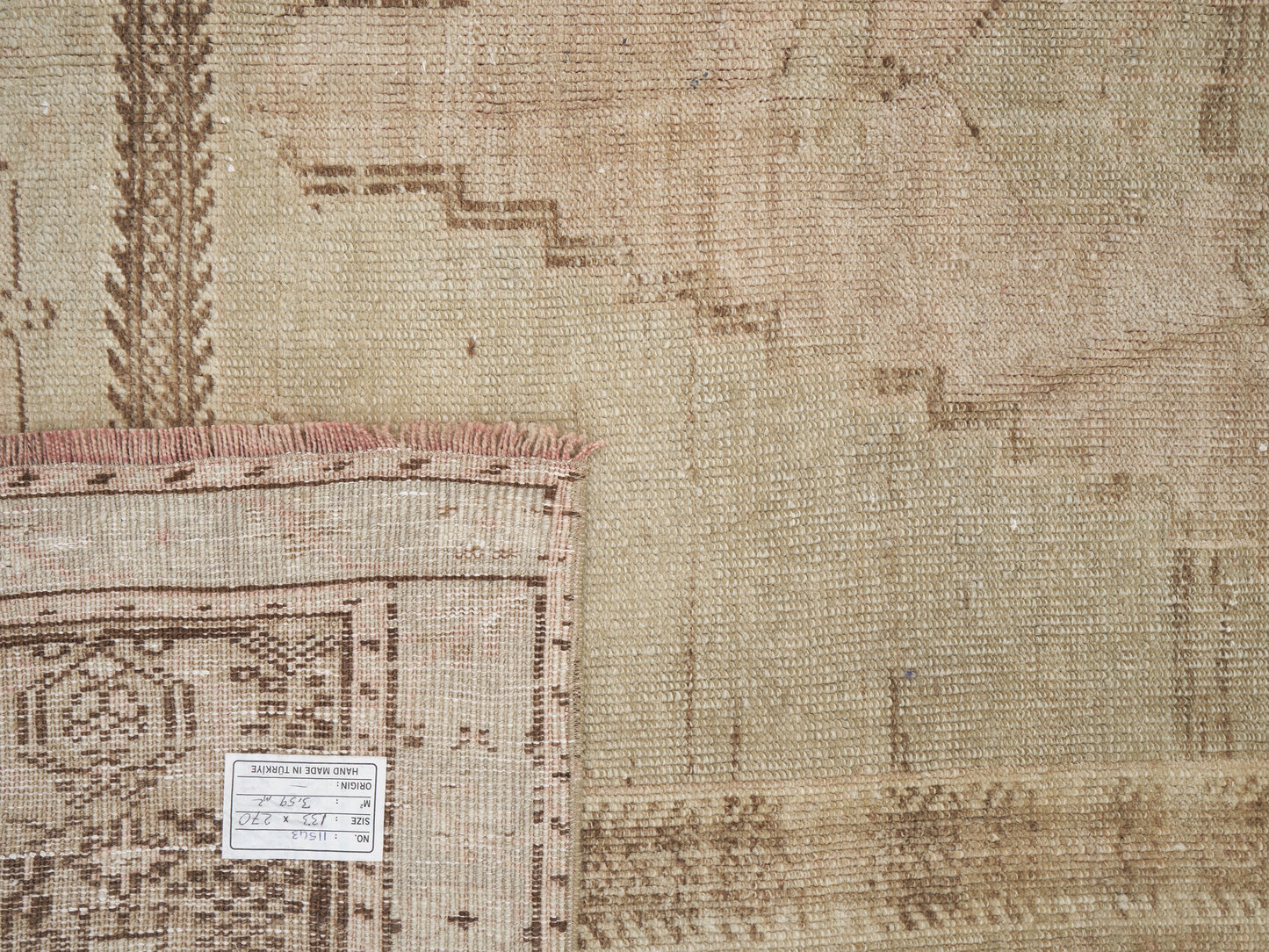Scandinavian Rug, Turkish Rug 4x9, Oushak Handmade Antique Rug, Vintage Area Muted Rug, Living Room Rug, Turkey Rug, Vintage Carpet, 11543