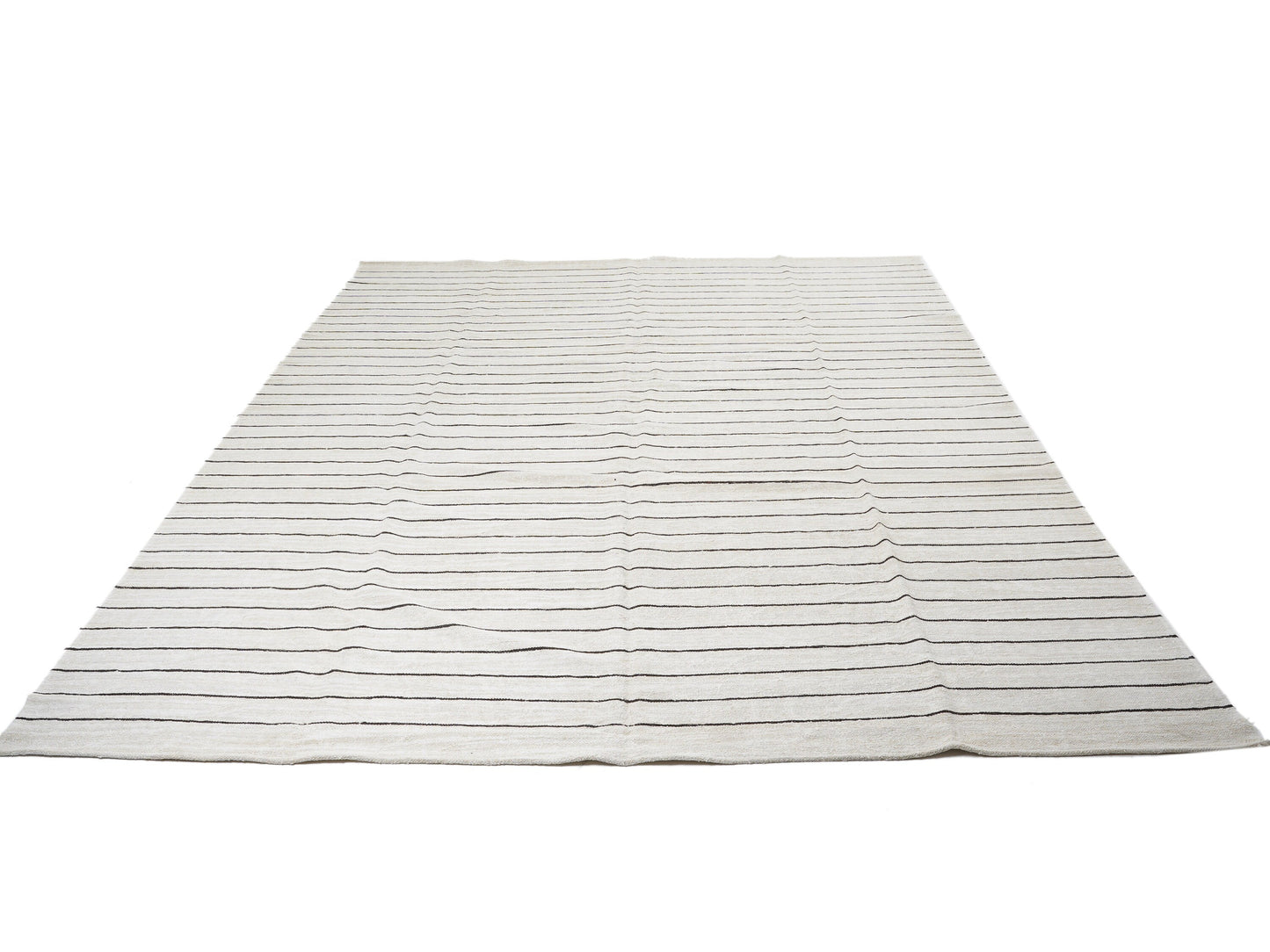 Vintage Handmade Kilim Rug, Turkish Striped Kilim Rug, Area Kilim Rug, Oversize Rug, Kilim Rug 10x14, Large Rug, White Hemp Rug, 12813