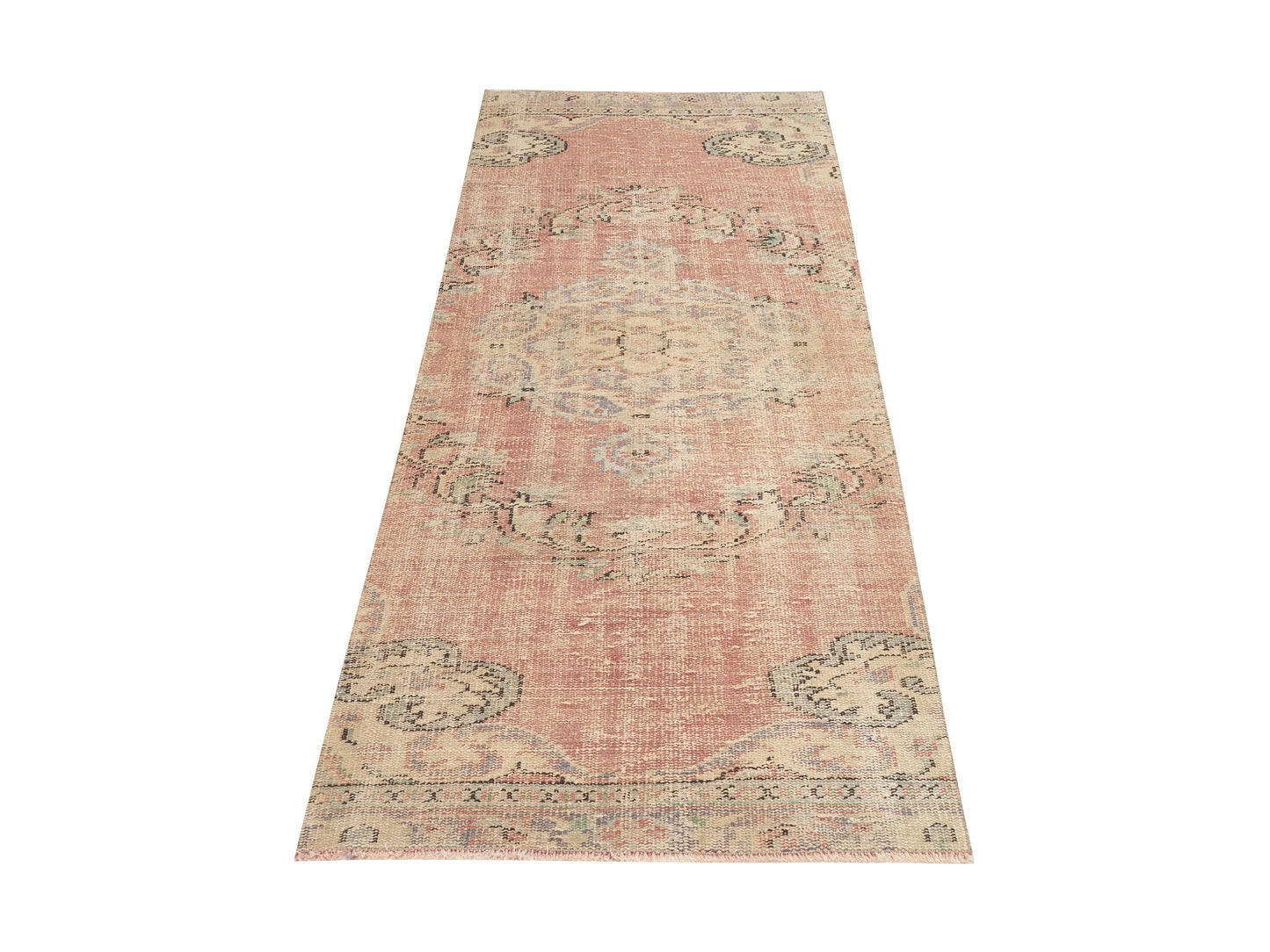 Oushak Vintage Runner Rug, Turkish Handmade Runner Rug, Hallway Runner, Bohemian Rug, Runner Rug 3x7, Anatolia Rug, Rug Runner, 11540