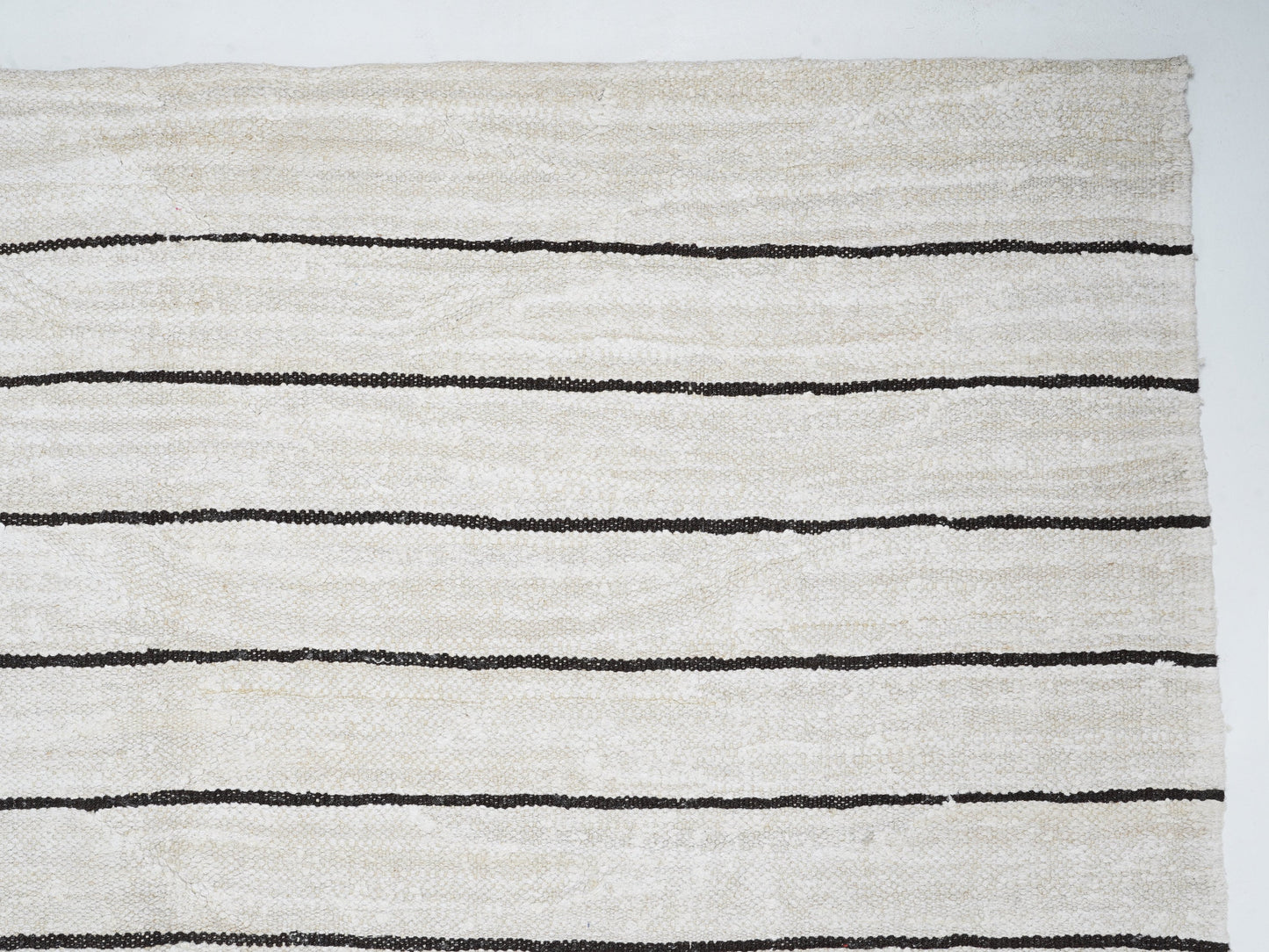 Vintage Handmade Kilim Rug, Turkish Striped Kilim Rug, Area Kilim Rug, Oversize Rug, Kilim Rug 10x14, Large Rug, White Hemp Rug, 12813