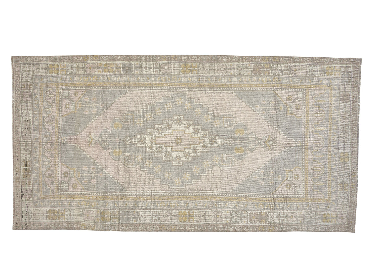 Vintage Area Rug, Turkish Handmade Rug, Oushak Antique Rug, Neutral Muted Rug, Living Room Rug, Turkey Rug, Vintage Carpet, Rug 5x9, 11544