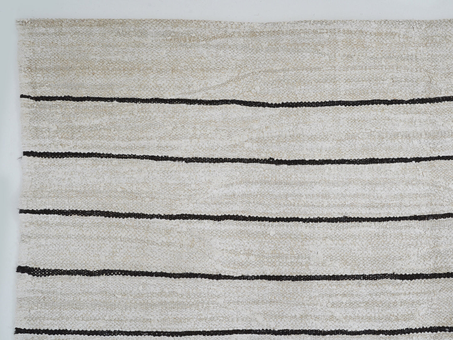Vintage Handmade Kilim Rug, Turkish Striped Kilim Rug, Area Kilim Rug, Oversize Rug, Kilim Rug 10x14, Large Rug, White Hemp Rug, 12813
