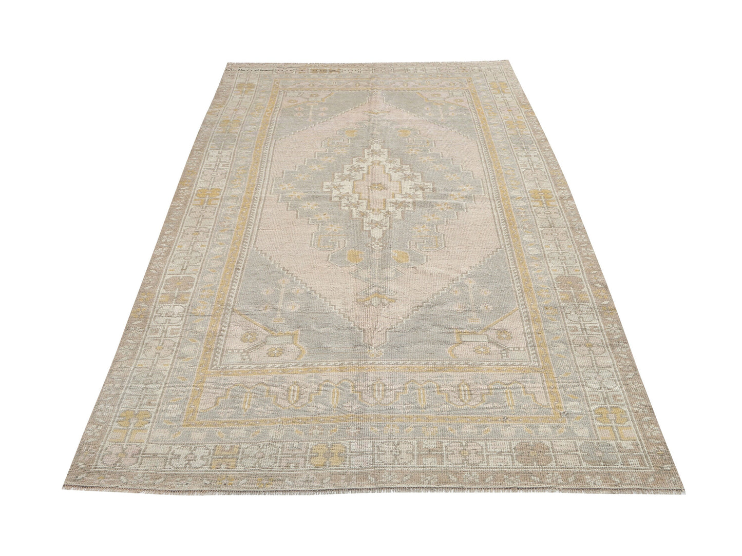 Vintage Area Rug, Turkish Handmade Rug, Oushak Antique Rug, Neutral Muted Rug, Living Room Rug, Turkey Rug, Vintage Carpet, Rug 5x9, 11544