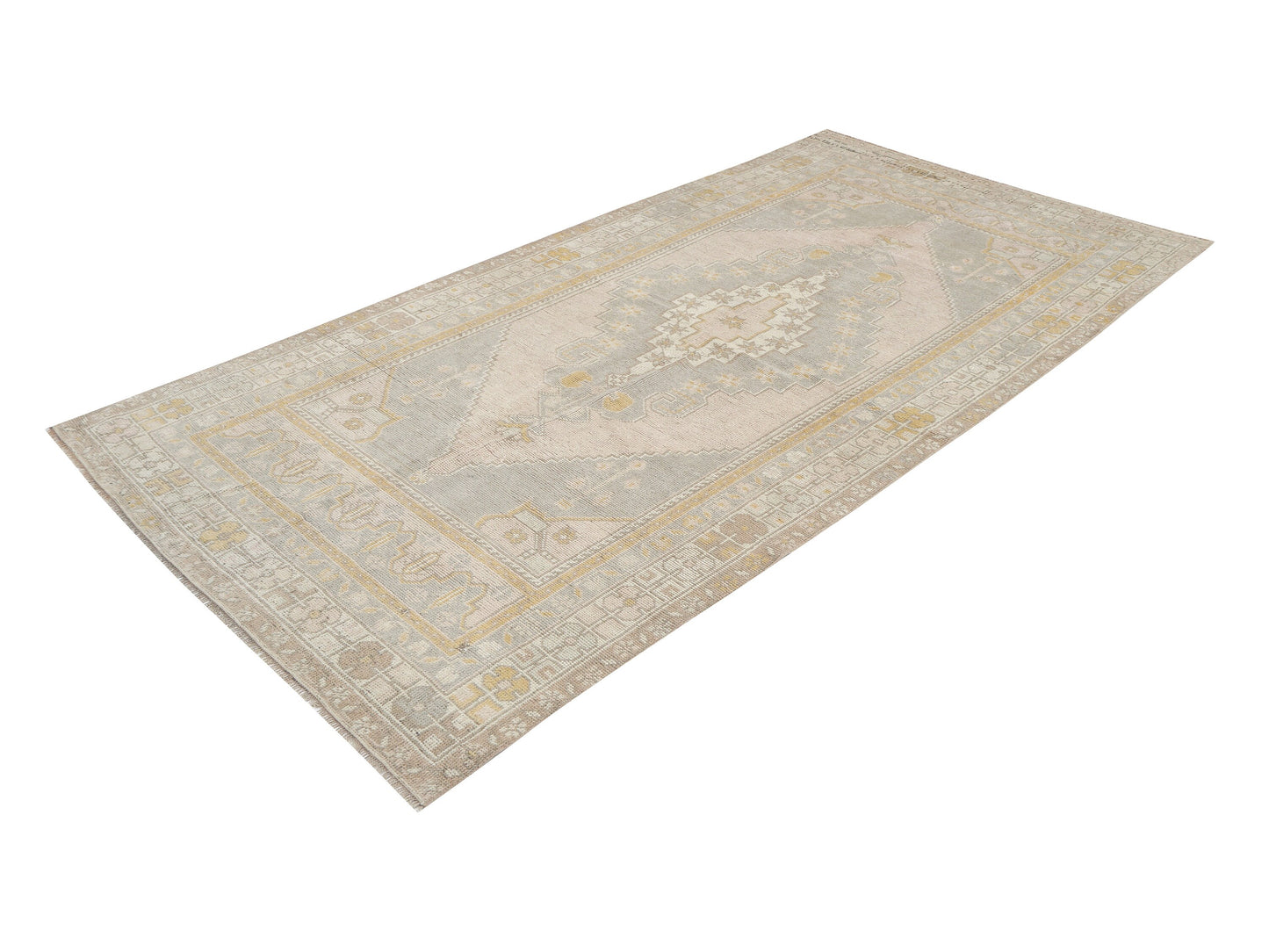 Vintage Area Rug, Turkish Handmade Rug, Oushak Antique Rug, Neutral Muted Rug, Living Room Rug, Turkey Rug, Vintage Carpet, Rug 5x9, 11544