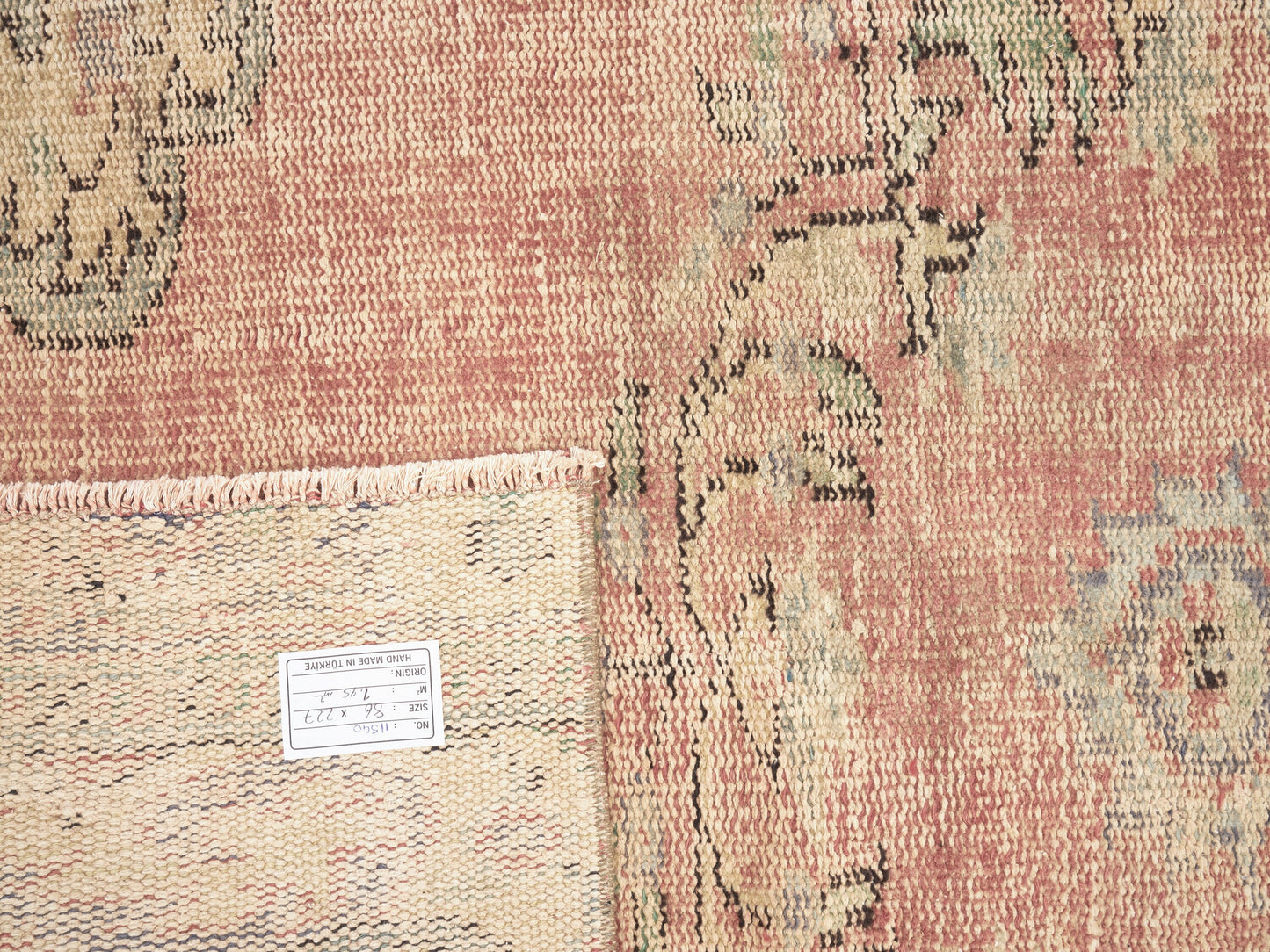 Oushak Vintage Runner Rug, Turkish Handmade Runner Rug, Hallway Runner, Bohemian Rug, Runner Rug 3x7, Anatolia Rug, Rug Runner, 11540