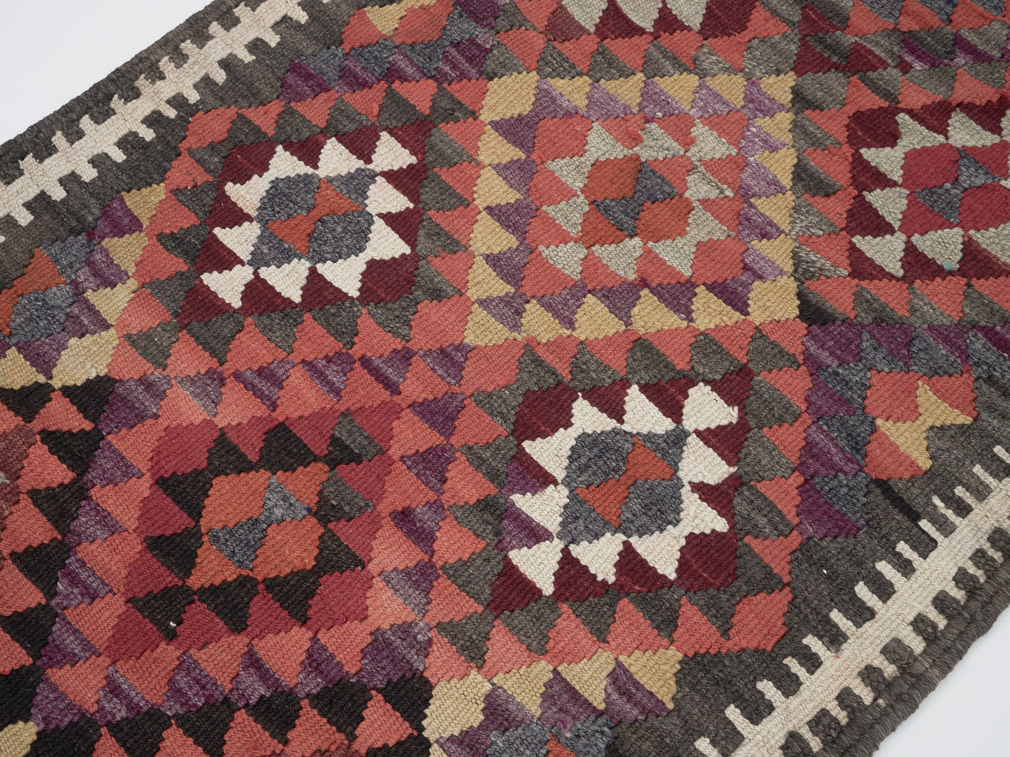 Handmade Runner Rug, Oushak Runner, Vintage Runner, Turkish Runner, Kitchen Runner, Runner Rug 3x11, Anatolia Rug, Kilim Runner Rug, 11375