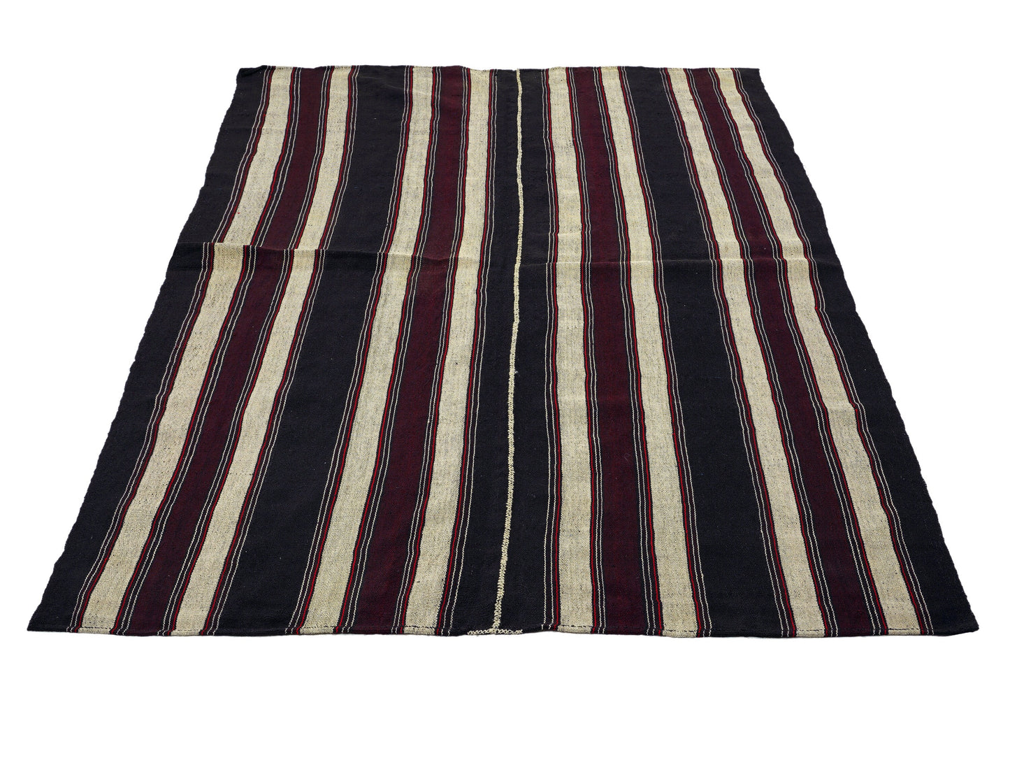 Rug Kilim 5x8, Turkish Handmade Kilim Rug, Vintage Antique Kilim Rug, Living Room Rug, Area Striped Kilim Rug, Goat Hair Rug, 12808