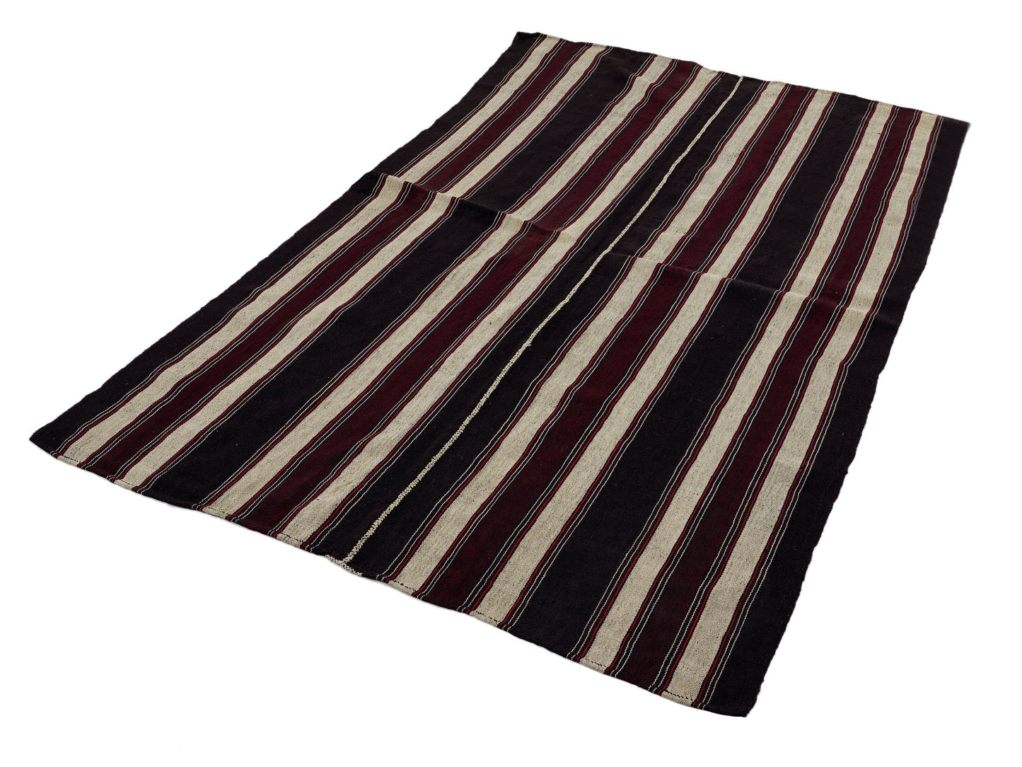 Rug Kilim 5x8, Turkish Handmade Kilim Rug, Vintage Antique Kilim Rug, Living Room Rug, Area Striped Kilim Rug, Goat Hair Rug, 12808