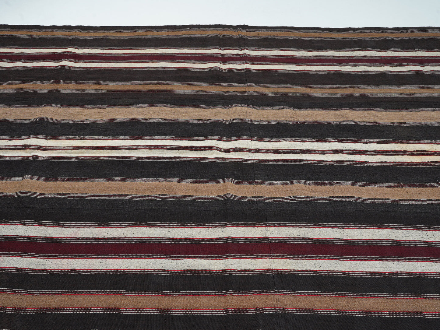Vintage Handmade Kilim Rug, Area Kilim Rug, Turkish Striped Kilim Rug, Bedroom Rug, Oversize Rug, Kilim Rug 8x13, Large Rug, 12808