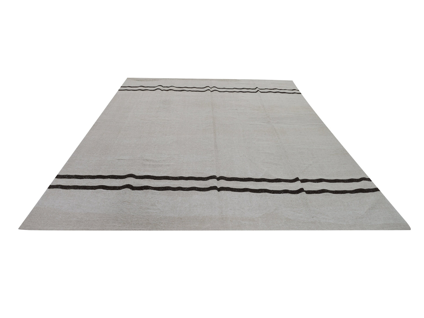 Kilim Rug 9x12, Turkish Flat Weave Kilim Rug, Area Kilim Rug, Vintage Striped Kilim Rug, White Hemp Rug, Large Rug, Oversize Rug, 7882