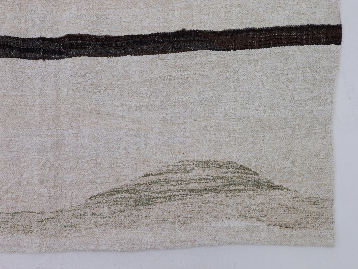 Kilim Rug 9x12, Turkish Flat Weave Kilim Rug, Area Kilim Rug, Vintage Striped Kilim Rug, White Hemp Rug, Large Rug, Oversize Rug, 7882
