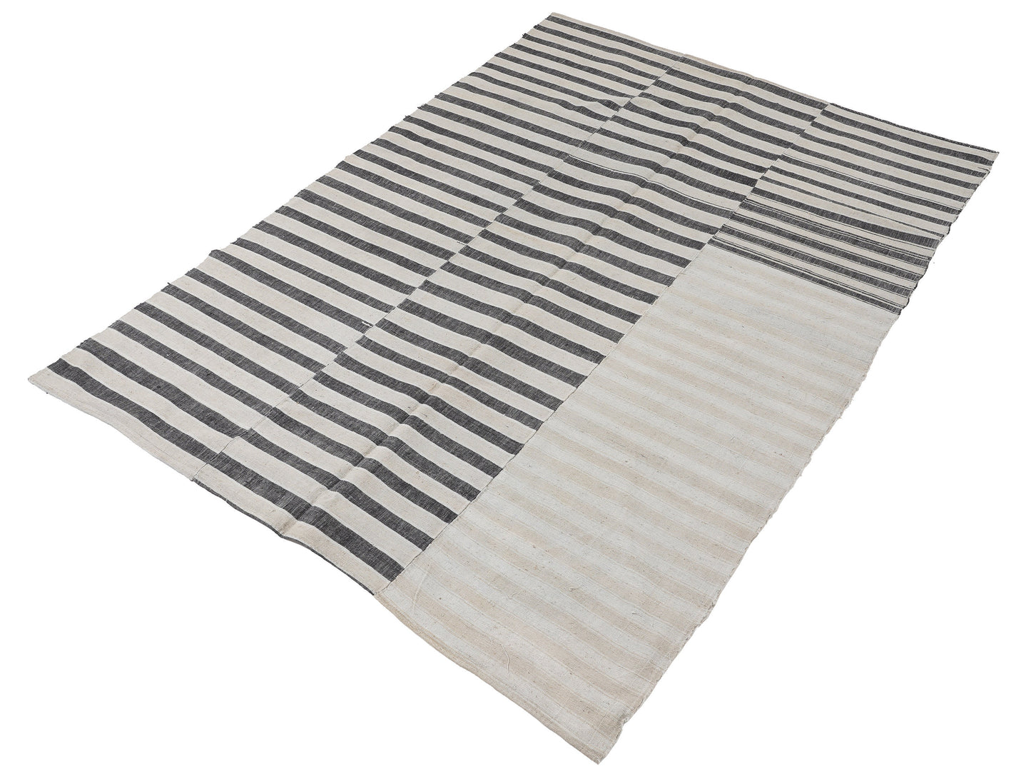 Vintage Area Kilim Rug, Turkish Striped Kilim Rug, Handmade Unique Kilim Rug, Neutral Muted Rug, Kid Room Rug, Kilim Rug 6x8, 12920