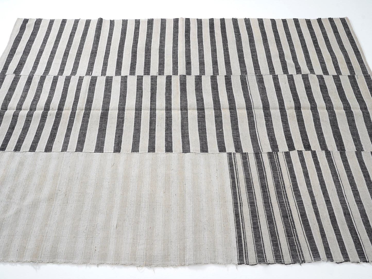 Vintage Area Kilim Rug, Turkish Striped Kilim Rug, Handmade Unique Kilim Rug, Neutral Muted Rug, Kid Room Rug, Kilim Rug 6x8, 12920