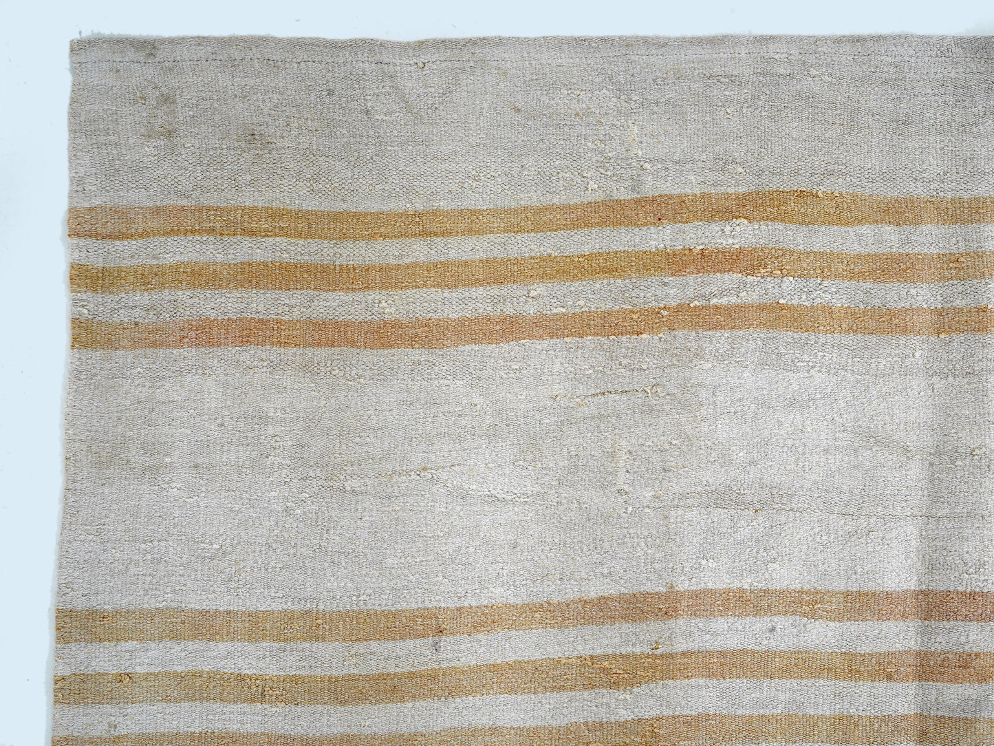 Turkish Striped Kilim Rug, Vintage Kilim Rug, Handmade Area Kilim Rug, Large Rug, White Hemp Rug, Kilim Rug 10x12, Oversize Rug, 12815