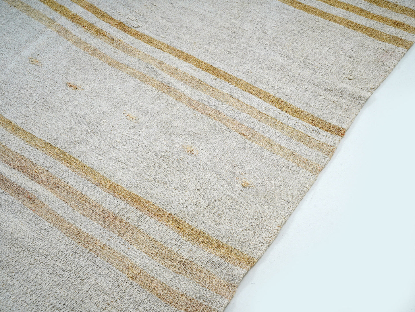 Turkish Striped Kilim Rug, Vintage Kilim Rug, Handmade Area Kilim Rug, Large Rug, White Hemp Rug, Kilim Rug 10x12, Oversize Rug, 12815