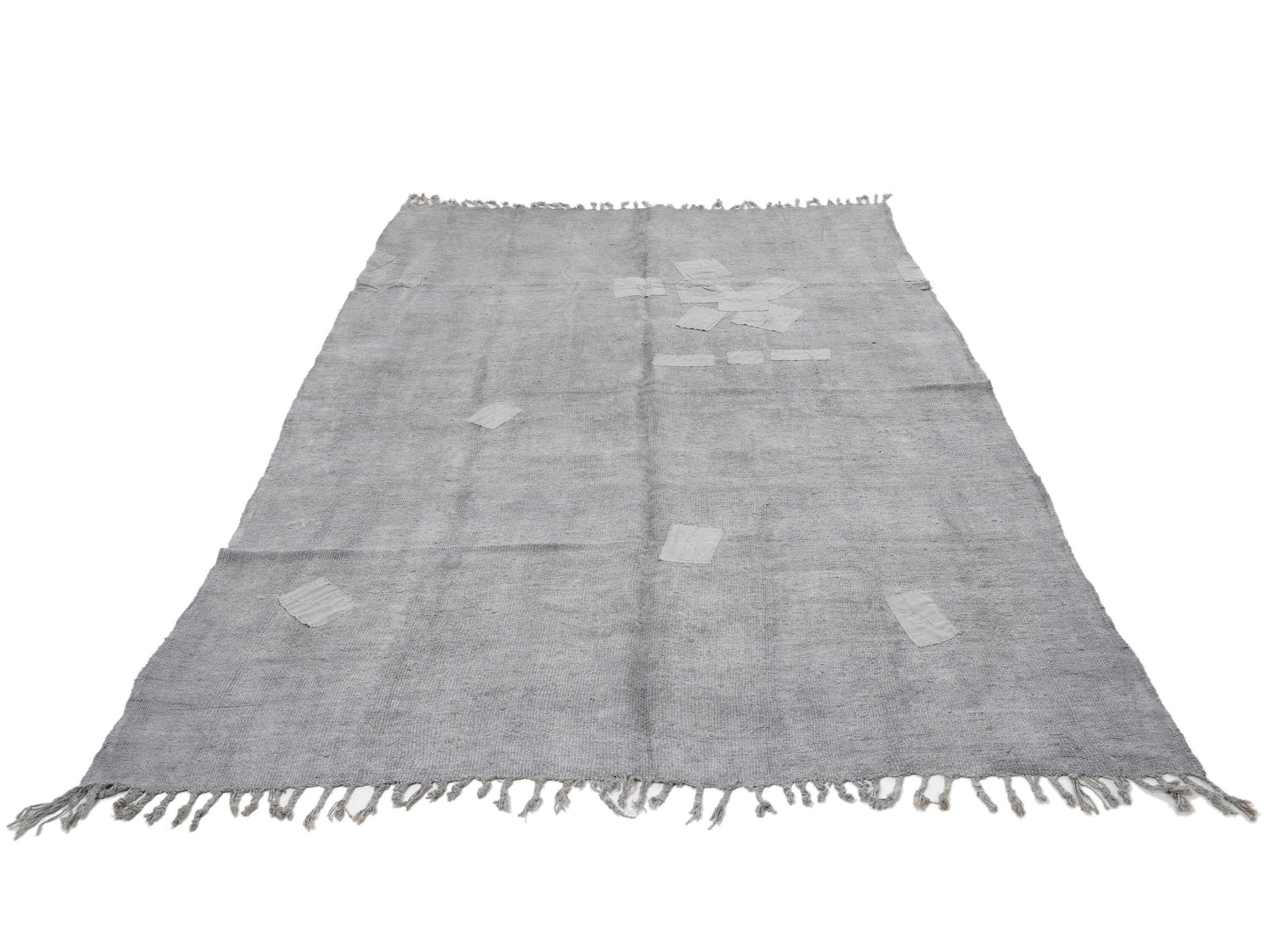 Rug Kilim 6x10, Vintage Faded Kilim Rug, Turkish Handmade Kilim Rug, Hemp Rug, Gray Rug, Area Kilim Rug, Neutral Muted Rug, 12816