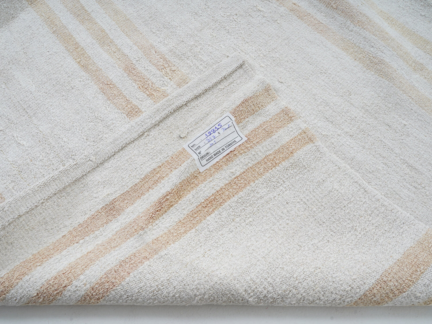 Turkish Striped Kilim Rug, Vintage Kilim Rug, Handmade Area Kilim Rug, Large Rug, White Hemp Rug, Kilim Rug 10x12, Oversize Rug, 12815
