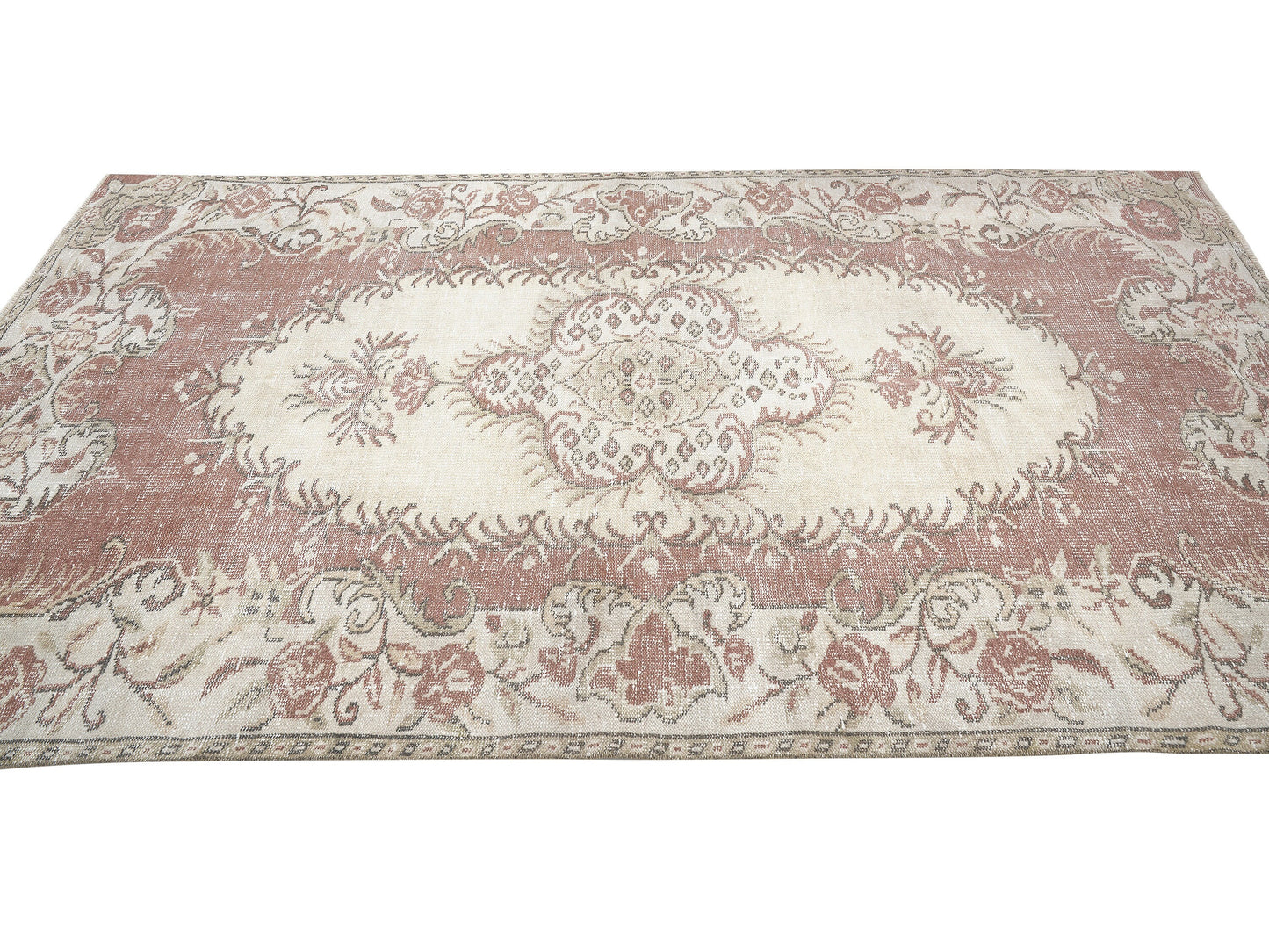 Turkish Rug, Vintage Rug, Handmade Rug, Area Rug, Oushak Rug, Carpet Rug, Bedroom Rug, Rug 5x9, Turkish Carpet, Neutral Rug, 11462