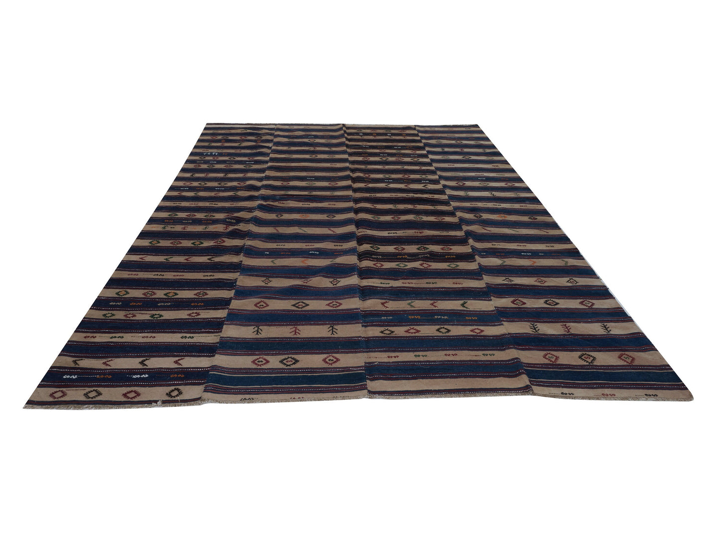 Handmade Kilim Rug, Turkish Antique Kilim Rug, Vintage Faded Kilim Rug, Area Flat Weave Kilim Rug, Anatolia Rug, Kilim Rug 10x13, 11163