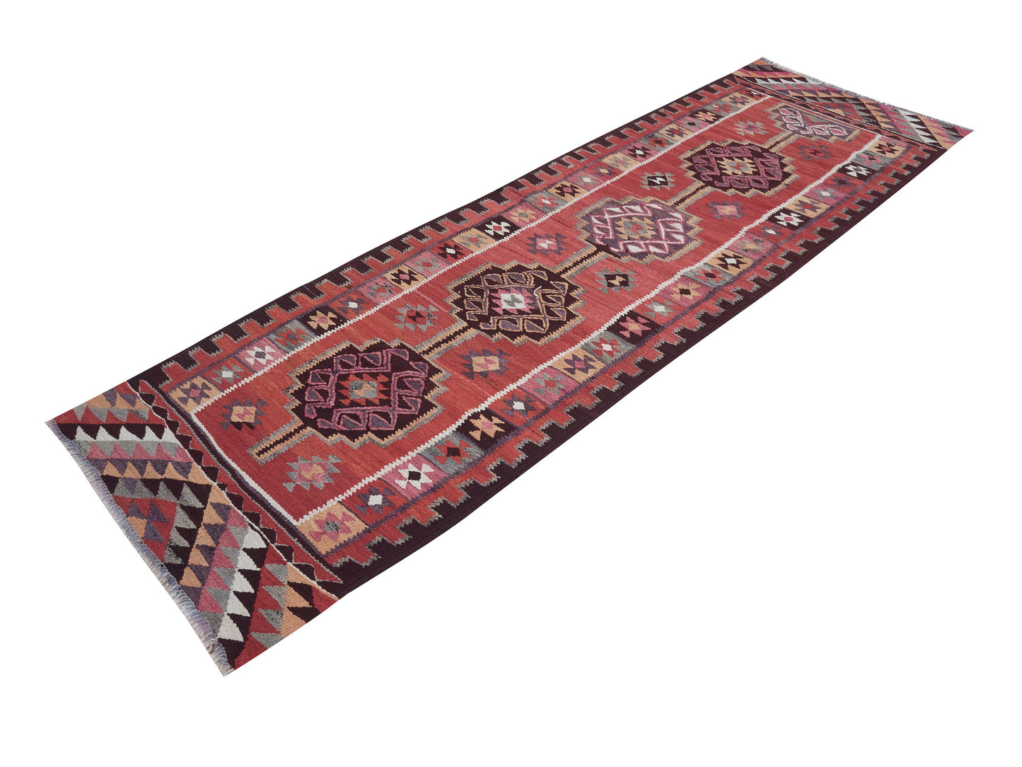 Kilim Runner Rug, Oushak Vintage Runner Rug, Turkish Eclectic Runner Rug, Kitchen Runner, Rug Runner, Bohemian Rug, Runner Rug 3x10, 11313