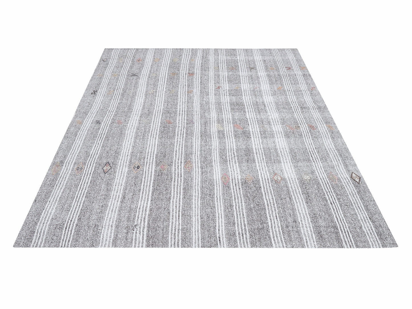 White Striped Kilim Rug, Turkish Kilim Rug, Kilim Rug 6x9, Kilim Rug, Unique Rug, Living Room Rug, Vintage Kilim, Neutral Rug, 12187