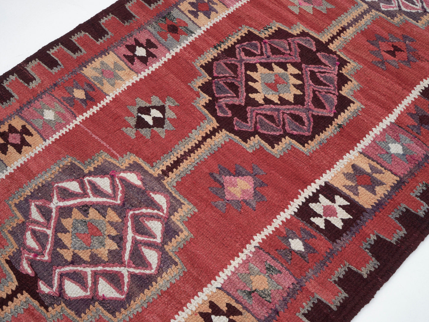 Kilim Runner Rug, Oushak Vintage Runner Rug, Turkish Eclectic Runner Rug, Kitchen Runner, Rug Runner, Bohemian Rug, Runner Rug 3x10, 11313