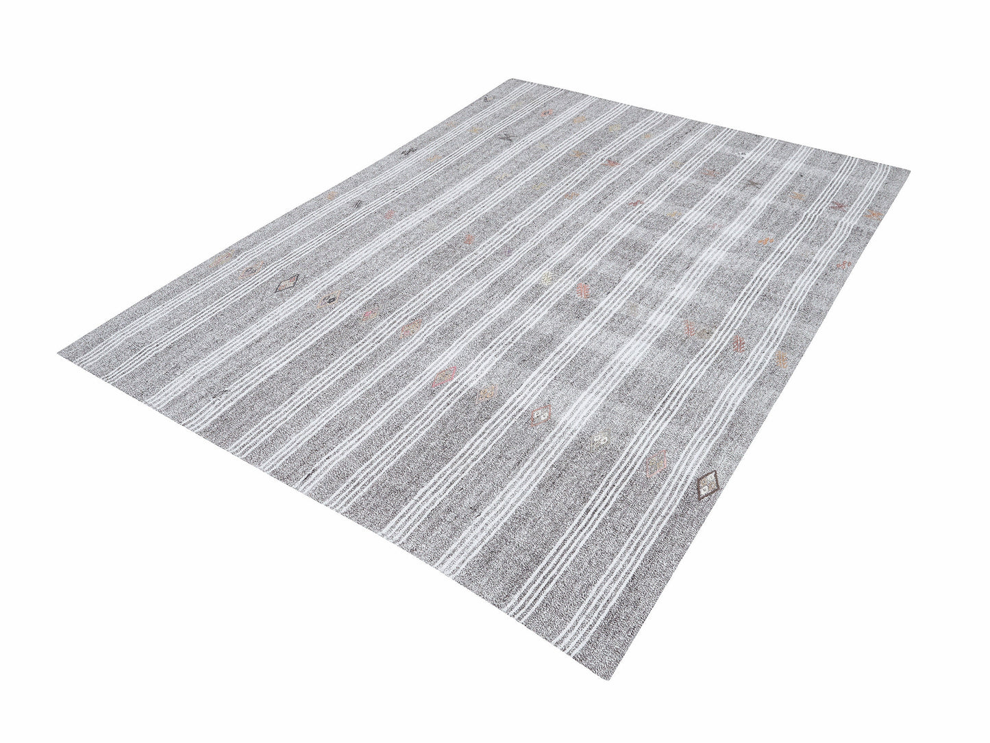 White Striped Kilim Rug, Turkish Kilim Rug, Kilim Rug 6x9, Kilim Rug, Unique Rug, Living Room Rug, Vintage Kilim, Neutral Rug, 12187