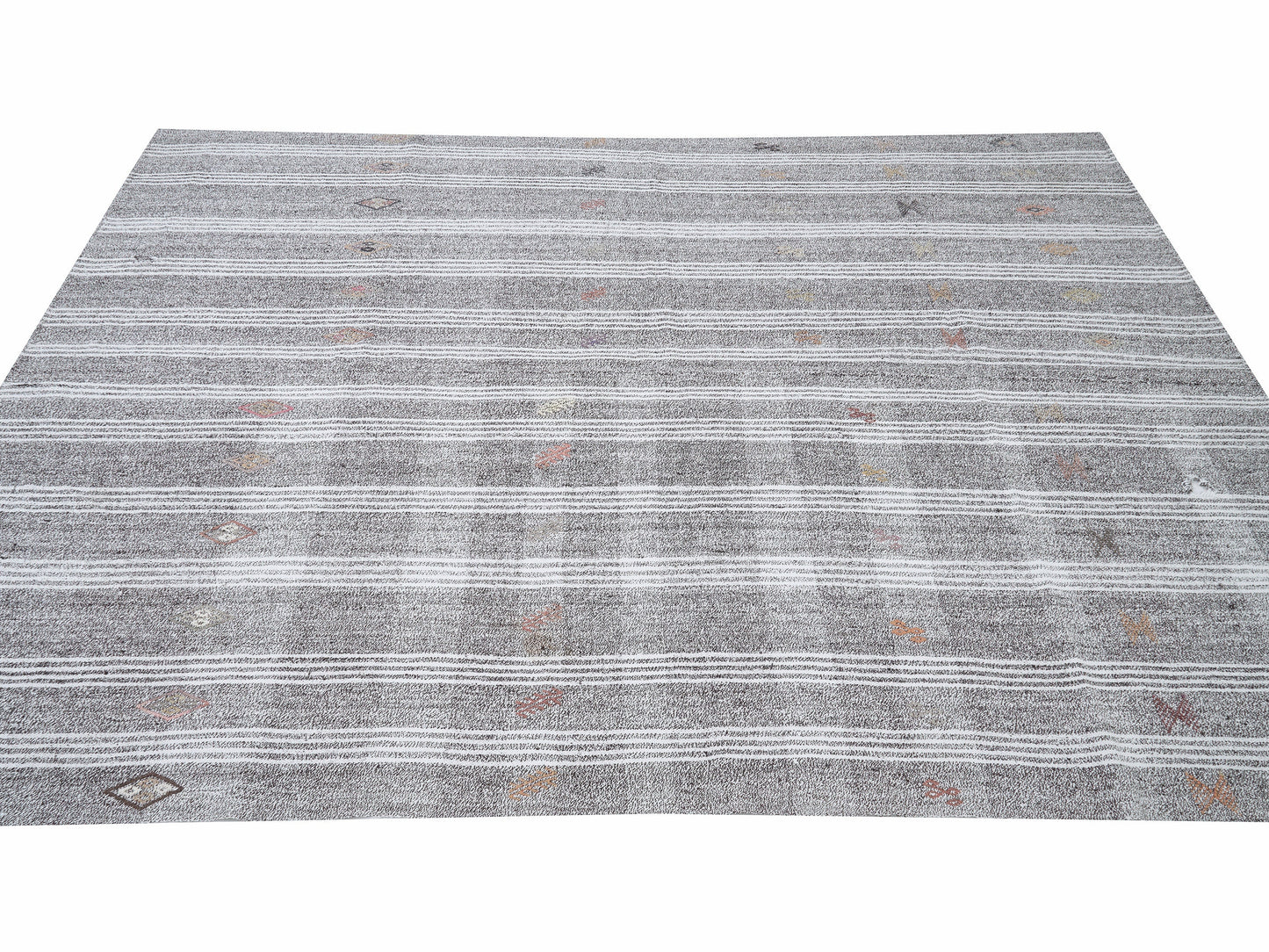 White Striped Kilim Rug, Turkish Kilim Rug, Kilim Rug 6x9, Kilim Rug, Unique Rug, Living Room Rug, Vintage Kilim, Neutral Rug, 12187