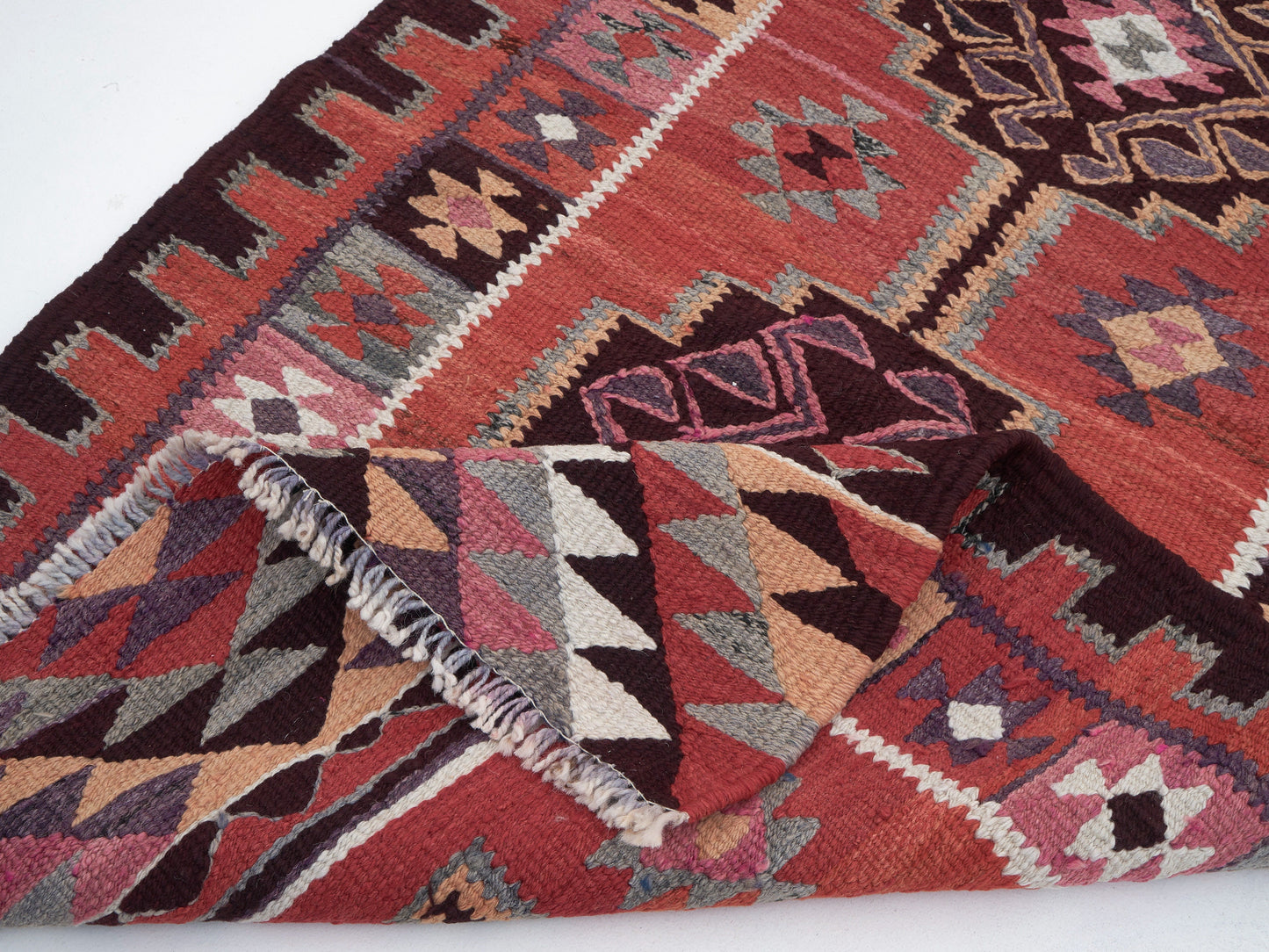 Kilim Runner Rug, Oushak Vintage Runner Rug, Turkish Eclectic Runner Rug, Kitchen Runner, Rug Runner, Bohemian Rug, Runner Rug 3x10, 11313