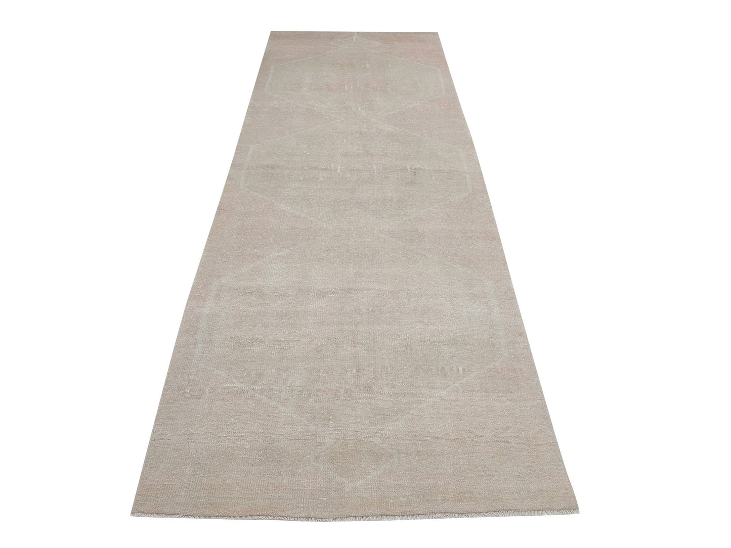Oushak Runner, Carpet Runner, Turkish Runner, Vintage Runner, Handmade Runner Rug, Beige Rug, Hallway Runner, Rug Runner 3x13, 12335