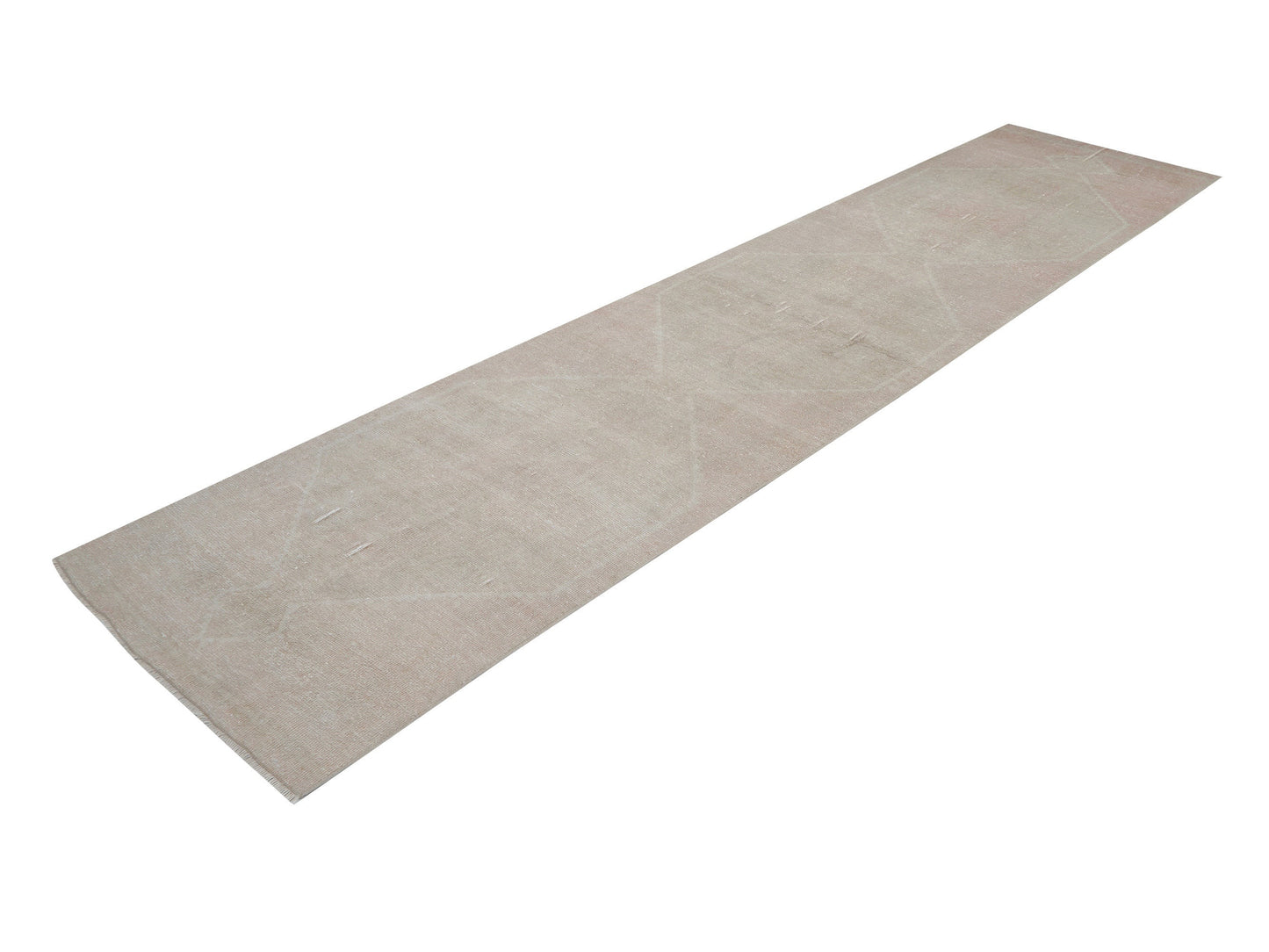 Oushak Runner, Carpet Runner, Turkish Runner, Vintage Runner, Handmade Runner Rug, Beige Rug, Hallway Runner, Rug Runner 3x13, 12335
