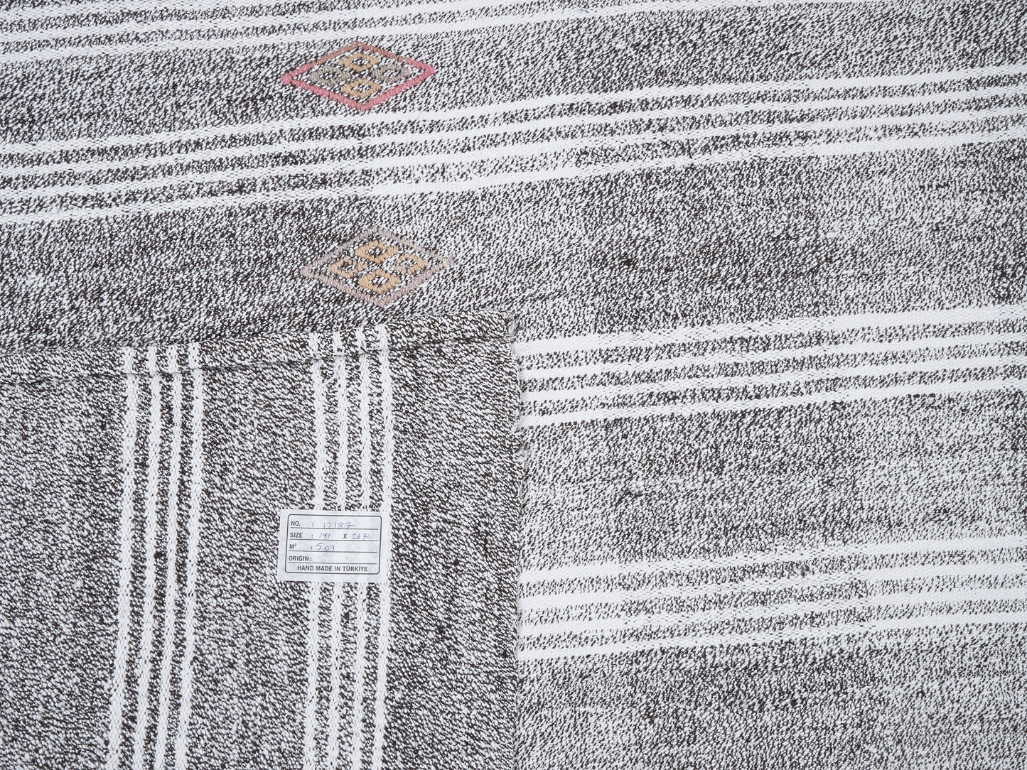 White Striped Kilim Rug, Turkish Kilim Rug, Kilim Rug 6x9, Kilim Rug, Unique Rug, Living Room Rug, Vintage Kilim, Neutral Rug, 12187